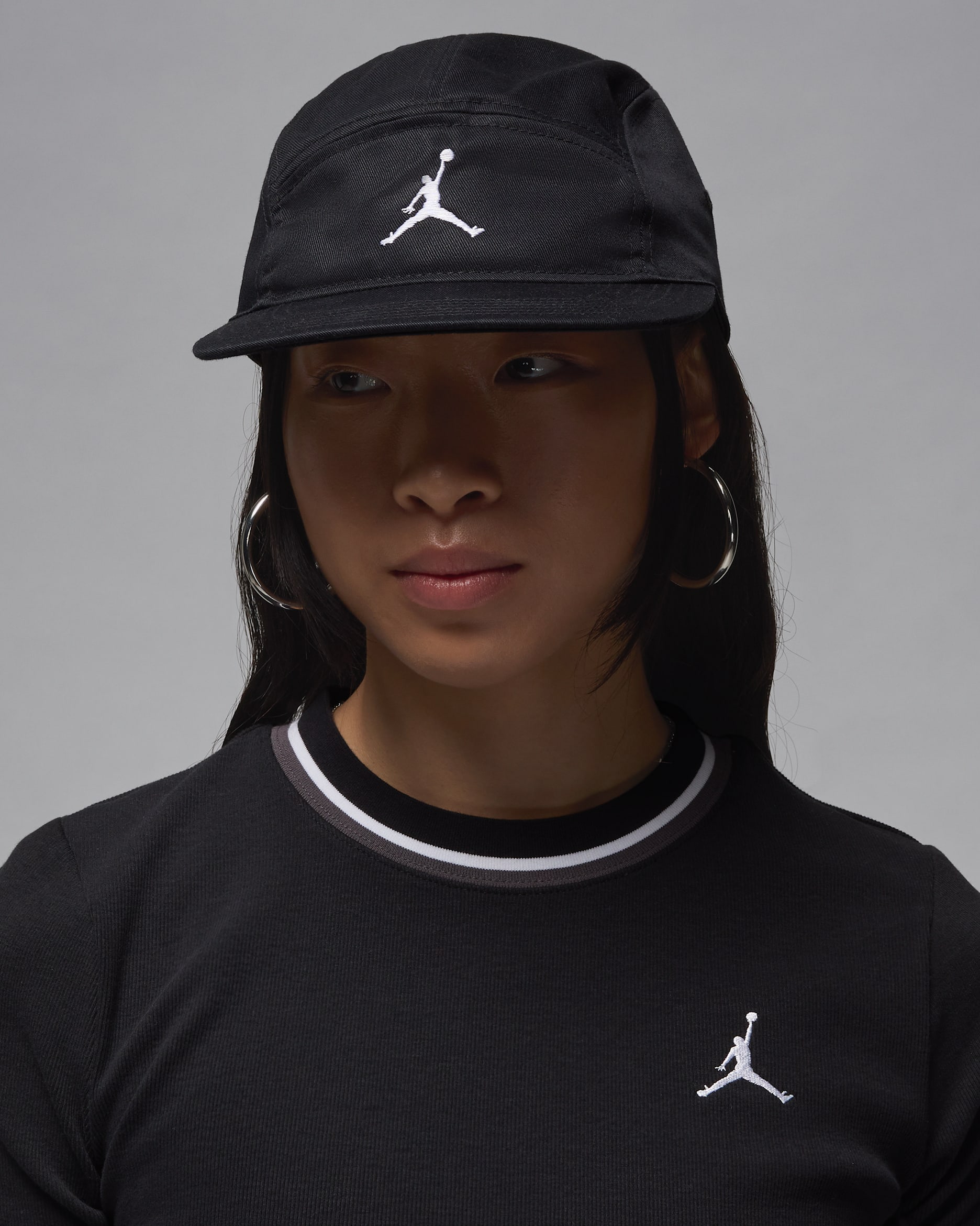 Jordan Fly Flat Bill Hat - Black/White