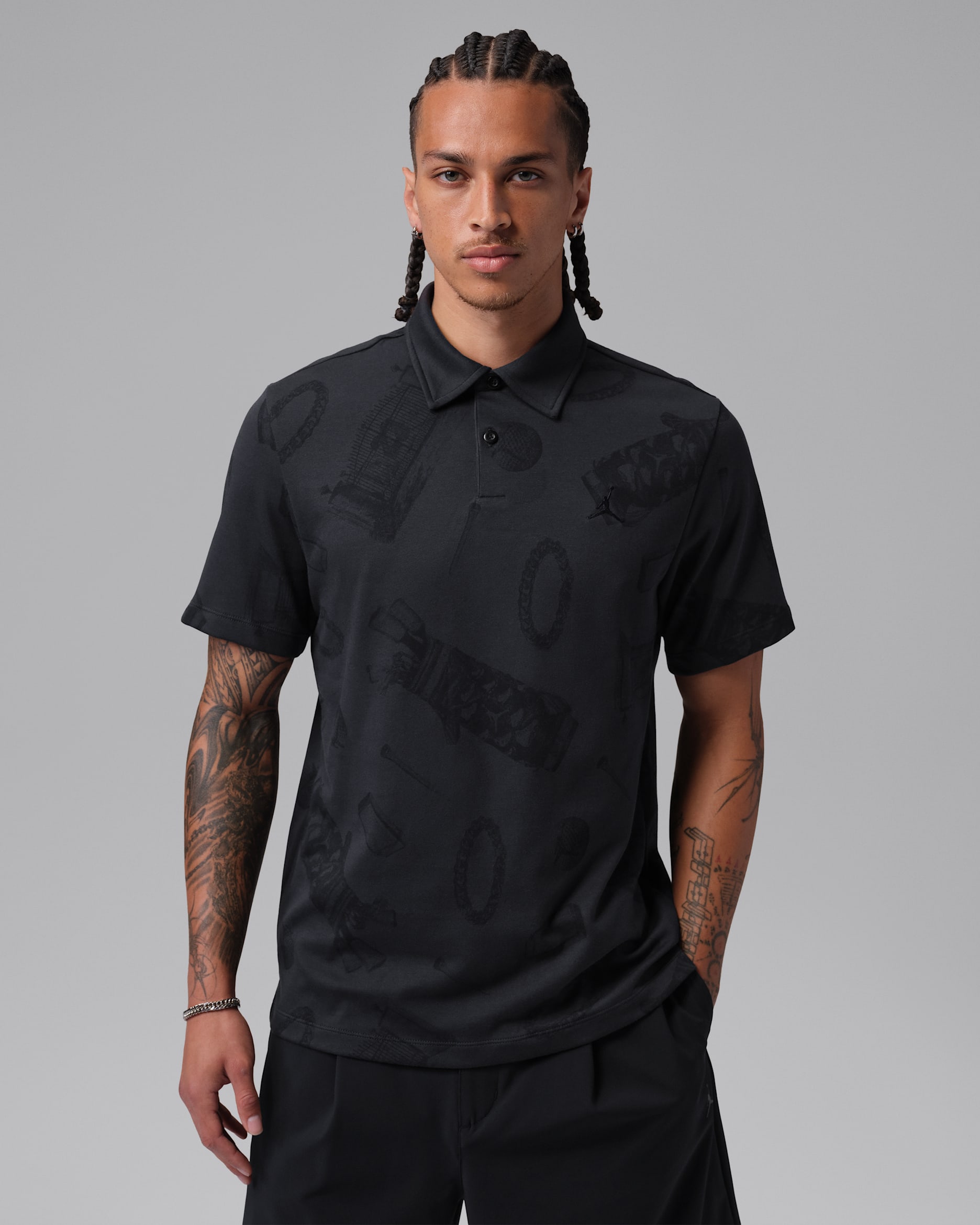 Polo de golf Dri-FIT para hombre Jordan - Sombrío apagado/Negro
