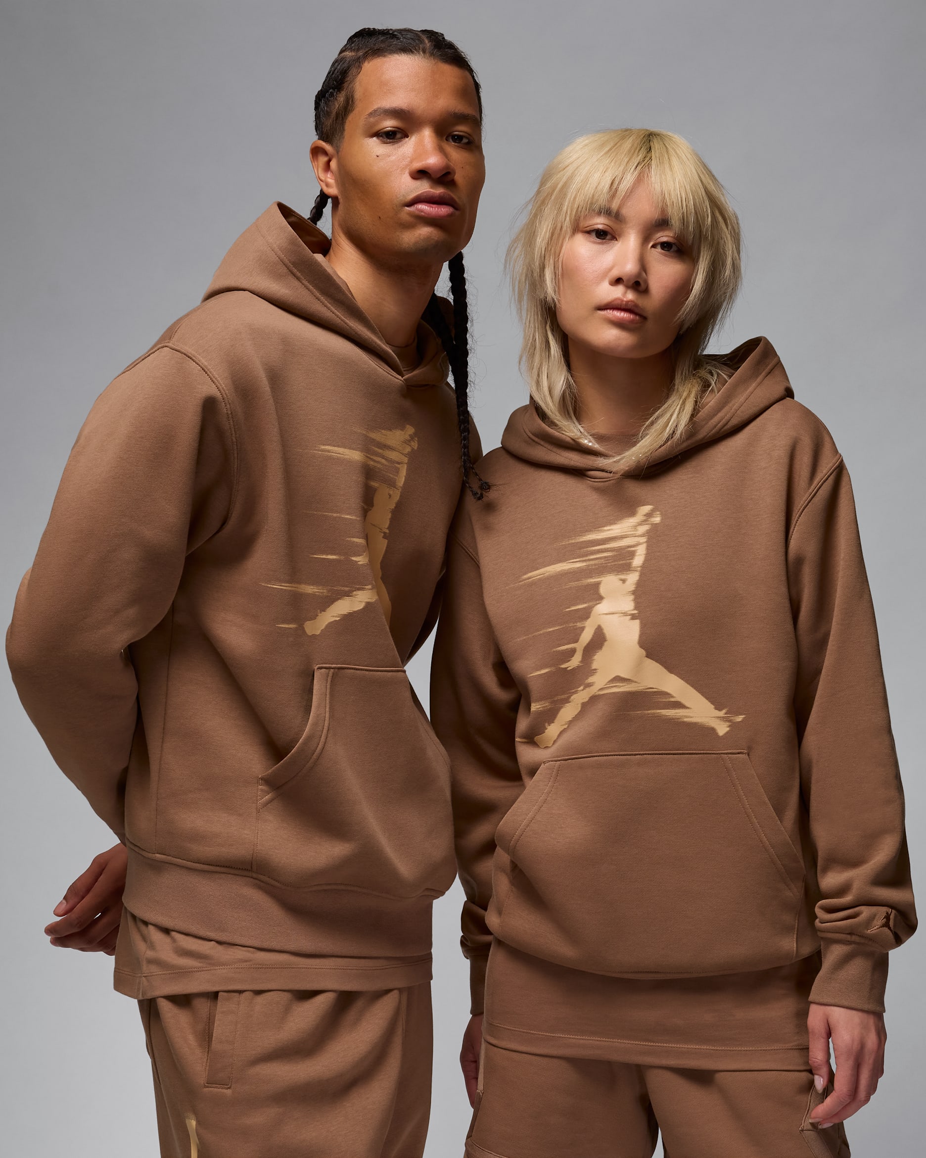 Jordan MVP Men's Fleece Pullover Hoodie - Archaeo Brown/Orange Chalk/Orange Chalk