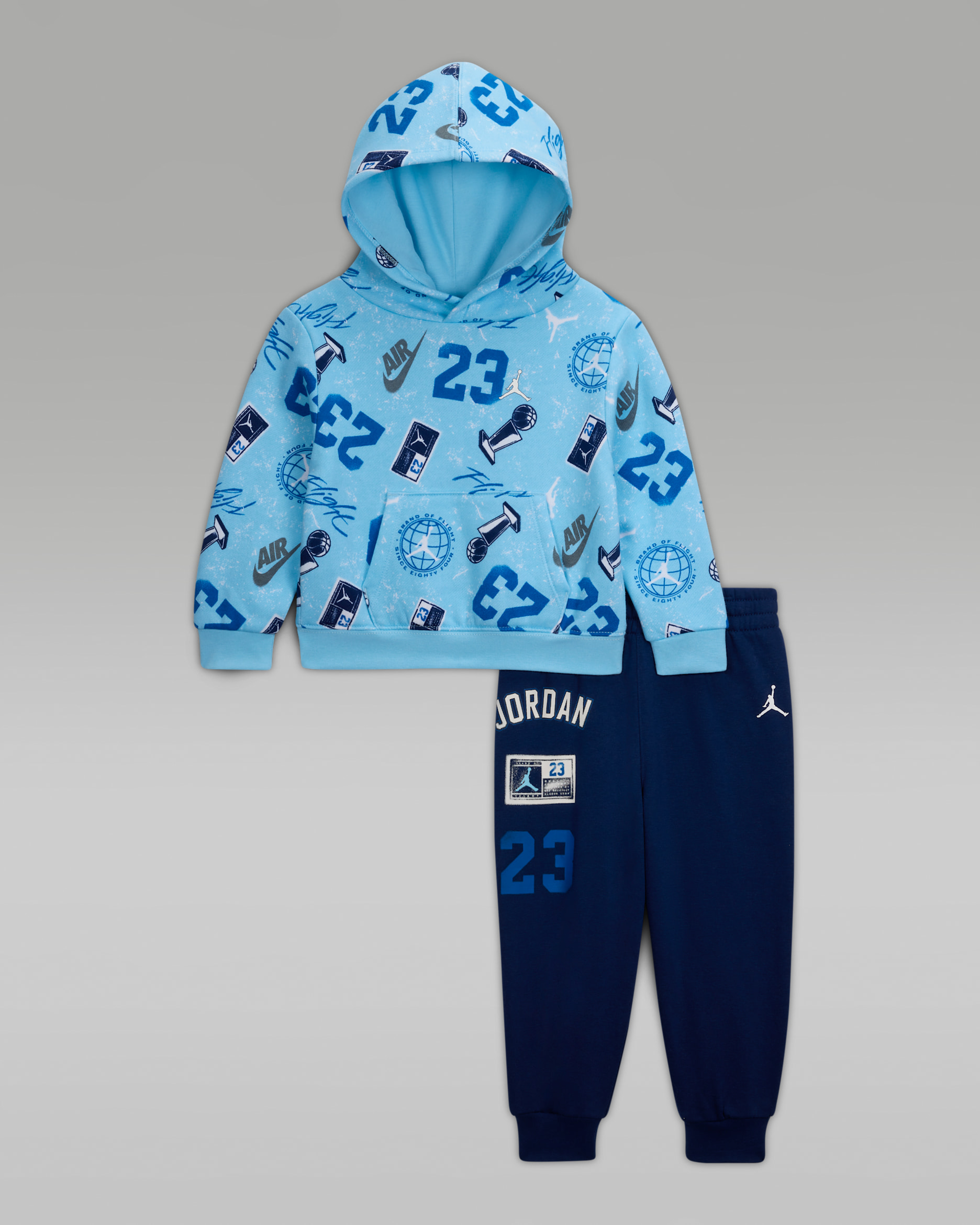 Jordan Baby (12-24M) Street Champ 2-Piece Pullover Hoodie Set - Blue Void