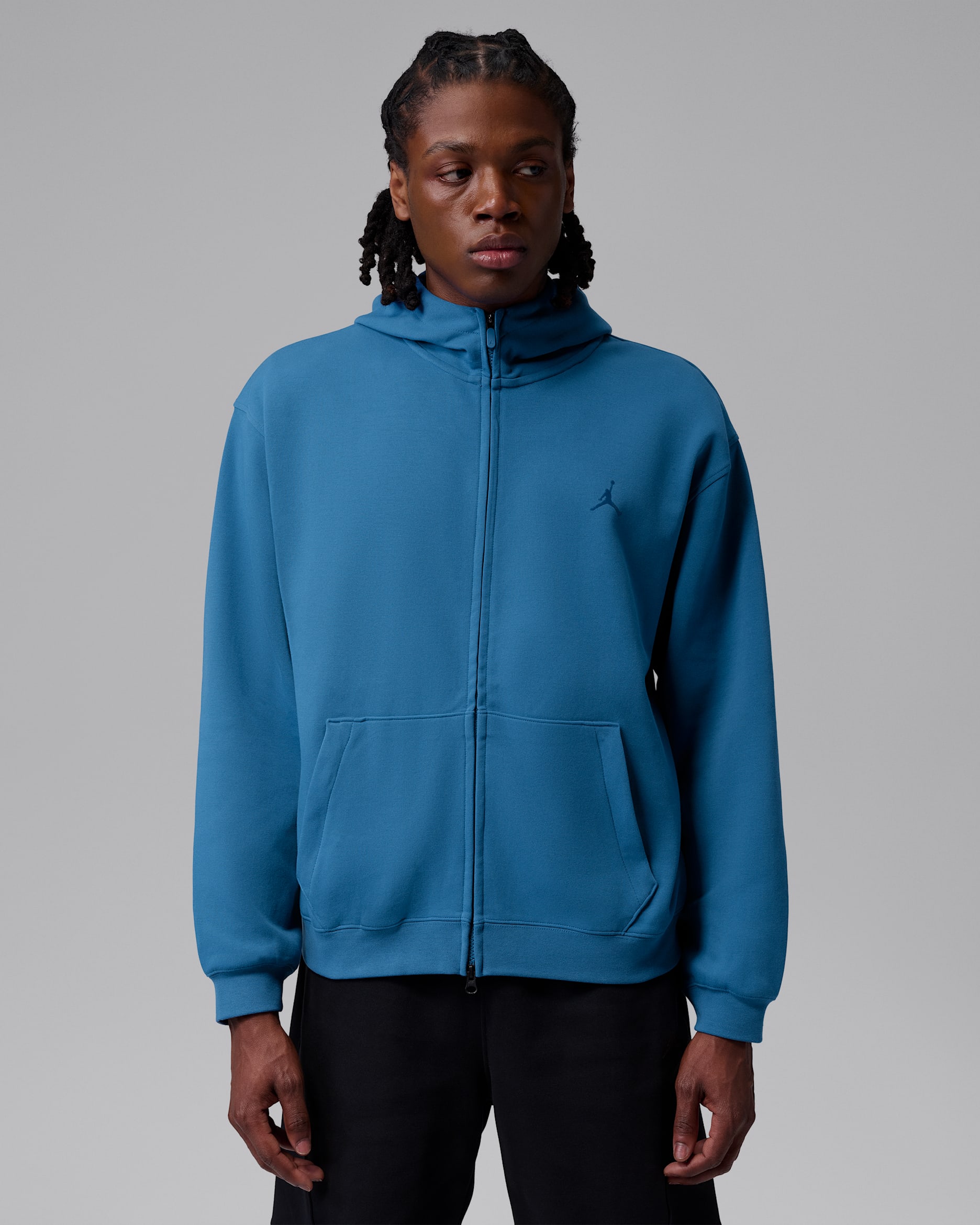 Jordan Sport Hoop Fleece Men's Dri-FIT Full-Zip Hoodie - True Blue