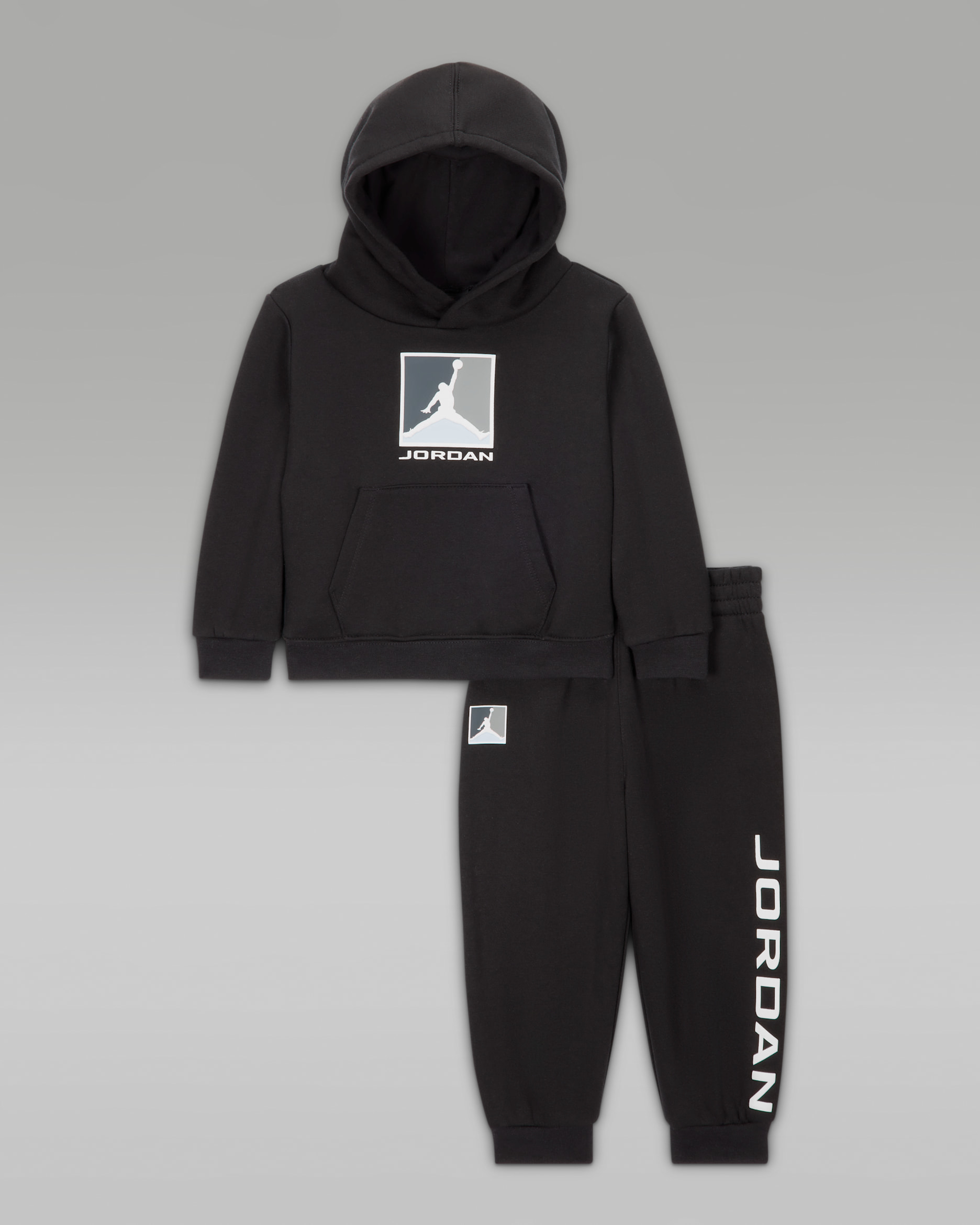 Jordan Essentials Conjunto de dos piezas con sudadera con capucha de tejido Fleece Baseline - Bebé (12-24 M) - Negro