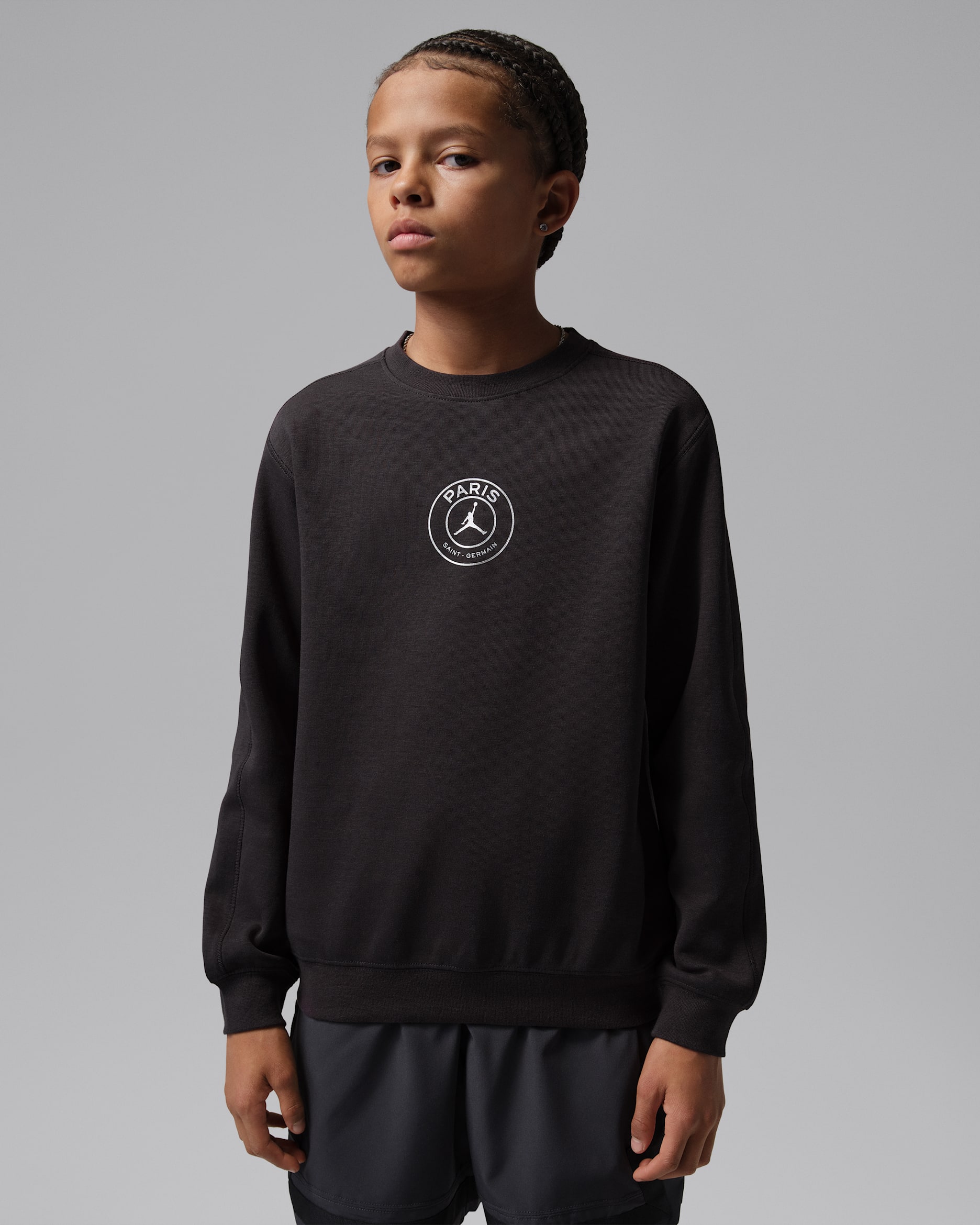 ジョーダン パリ サンジェルマン (PSG) ジュニアフープクルー - オイルグレー