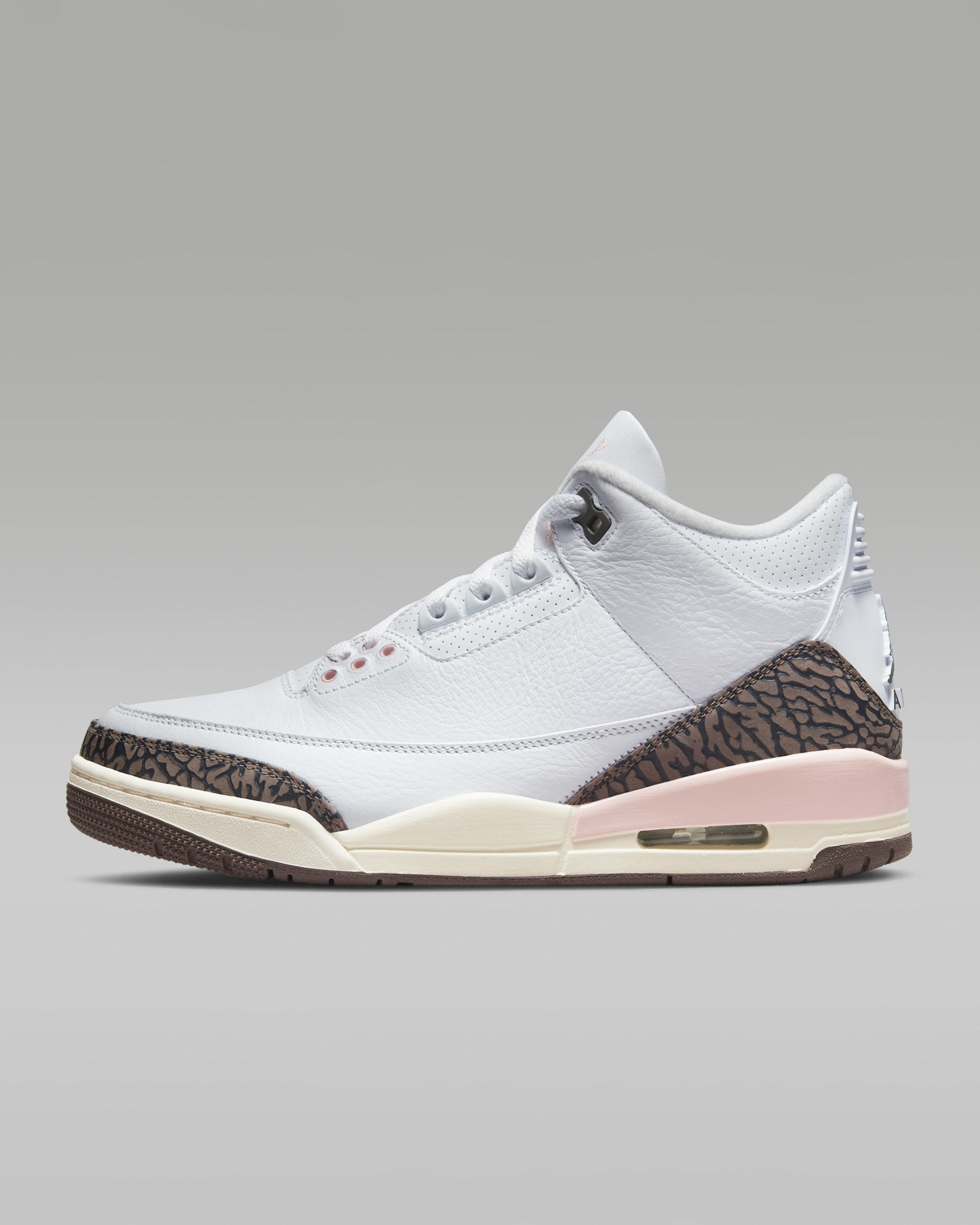 Air Jordan 3 Retro 女鞋 - 白色/Atmosphere/Sail/Dark Mocha