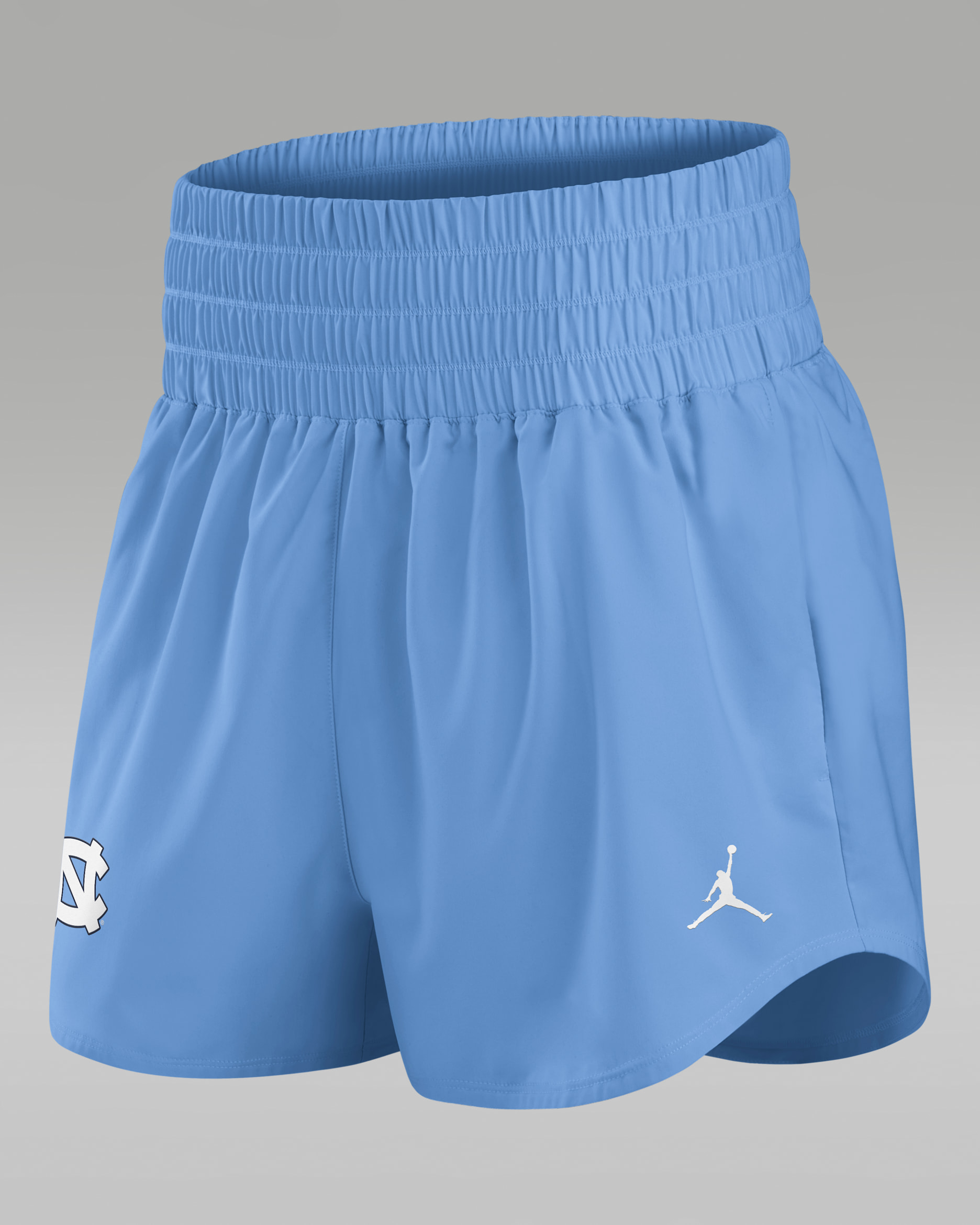 Shorts universitarios marca Jordan Dri-FIT para mujer North Carolina Primary Logo One - Azul