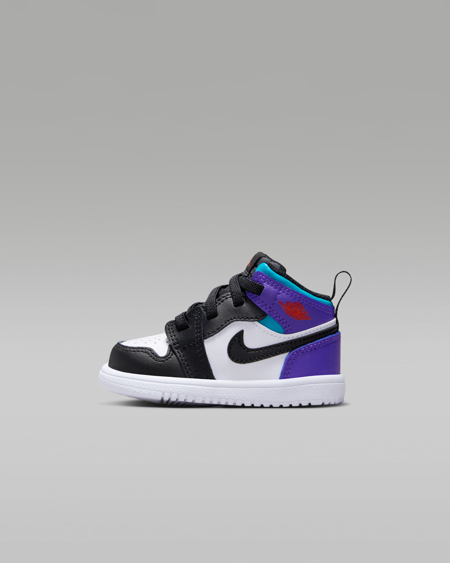 Scarpa Jordan 1 Mid Alt – Neonati/Bimbi piccoli - Bianco/Bright Concord/True Red/Nero