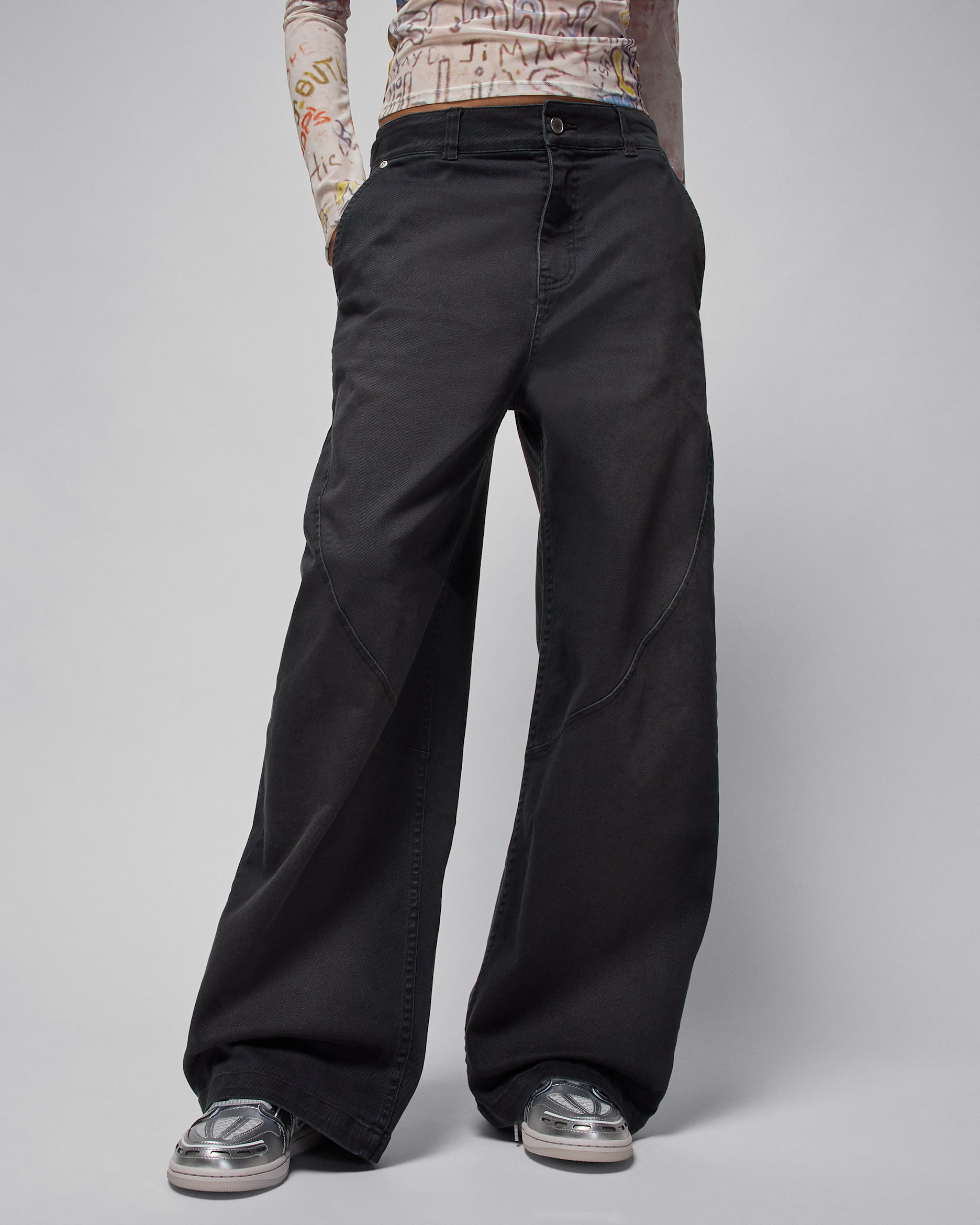 Jordan Flight Women's '91 Wide-Leg Baggy Trousers - Black