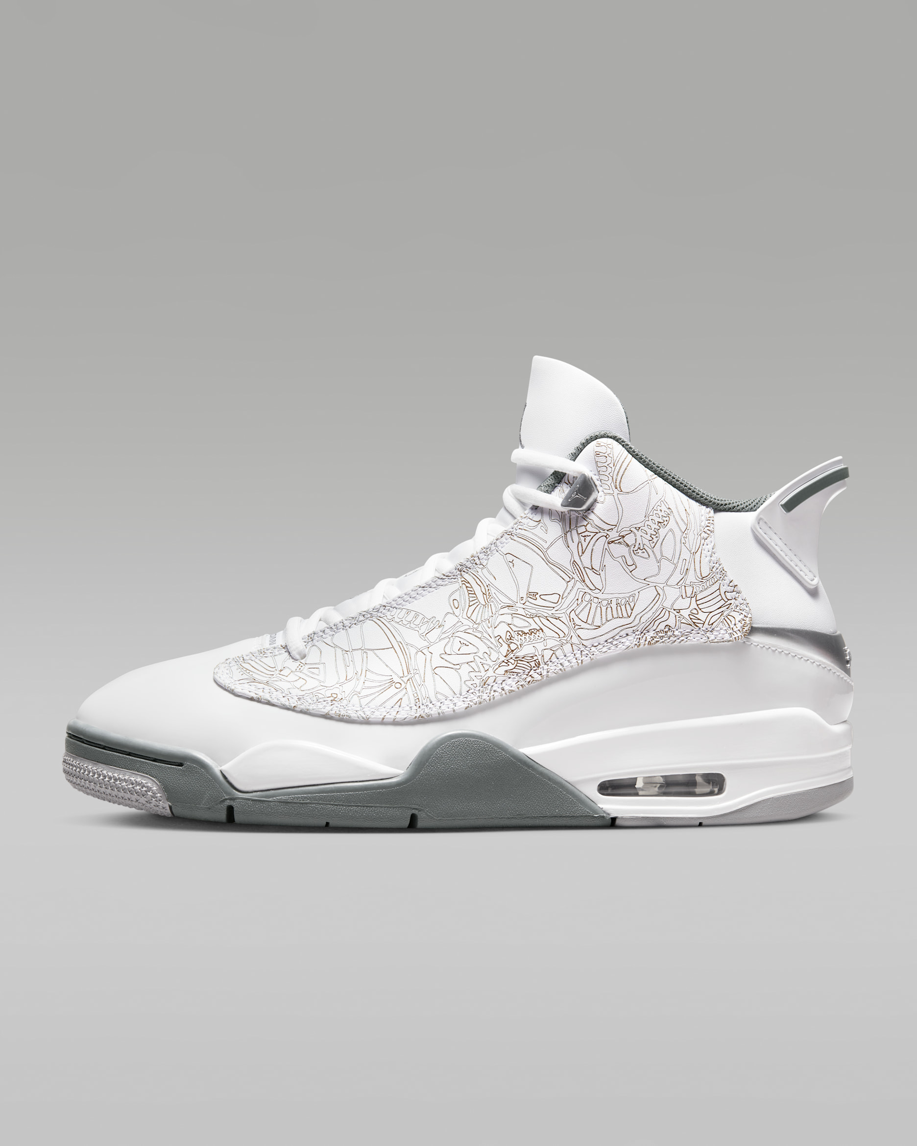 Air Jordan Dub Zero Men's Shoes - White/Metallic Silver/Neutral Grey/Cool Grey