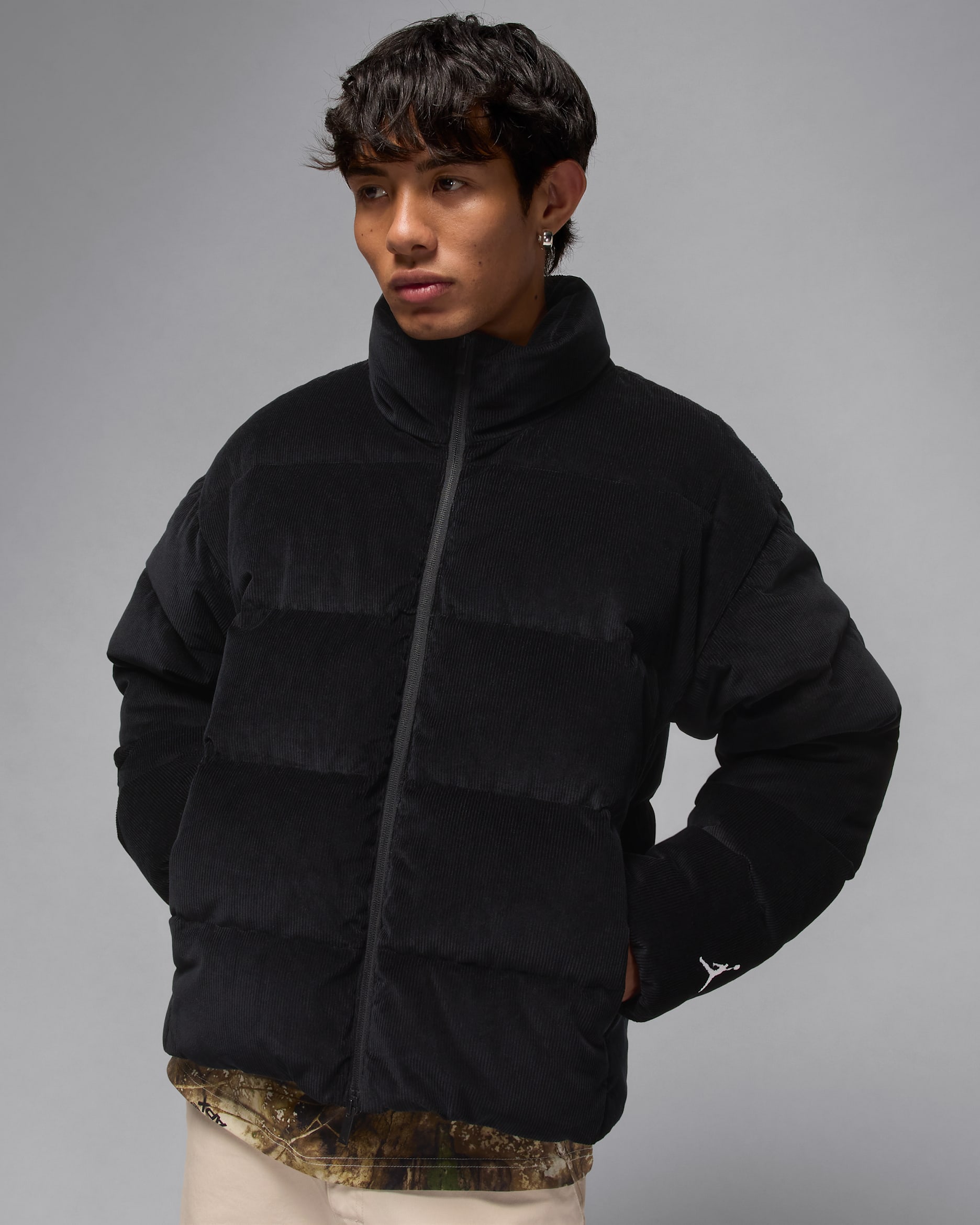 Doudoune en duvet Jordan Flight pour homme - Noir/Blanc