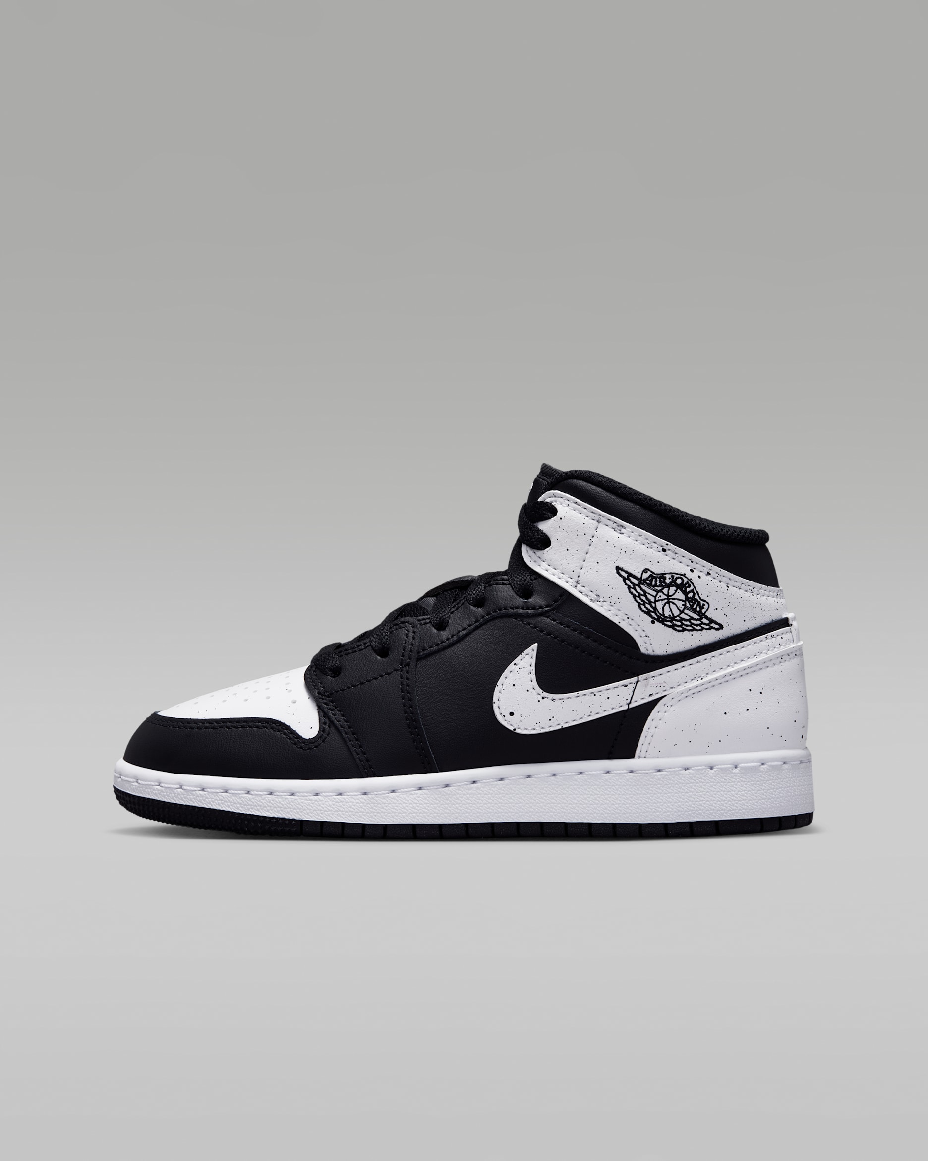 Air Jordan 1 Mid Sabatilles - Nen/a - Negre/Negre/Blanc
