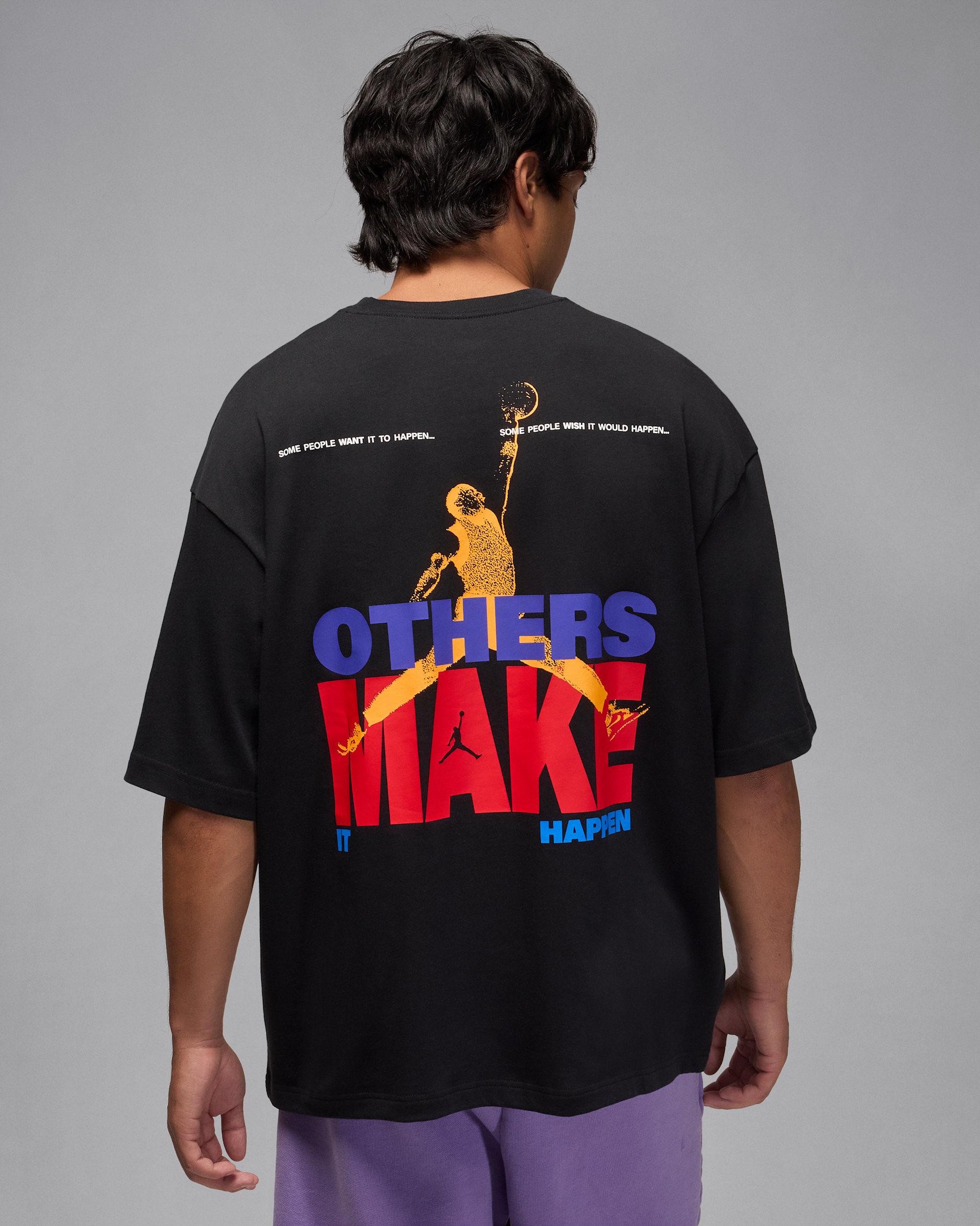 Playera oversized de relanzamiento para hombre Jordan - Negro