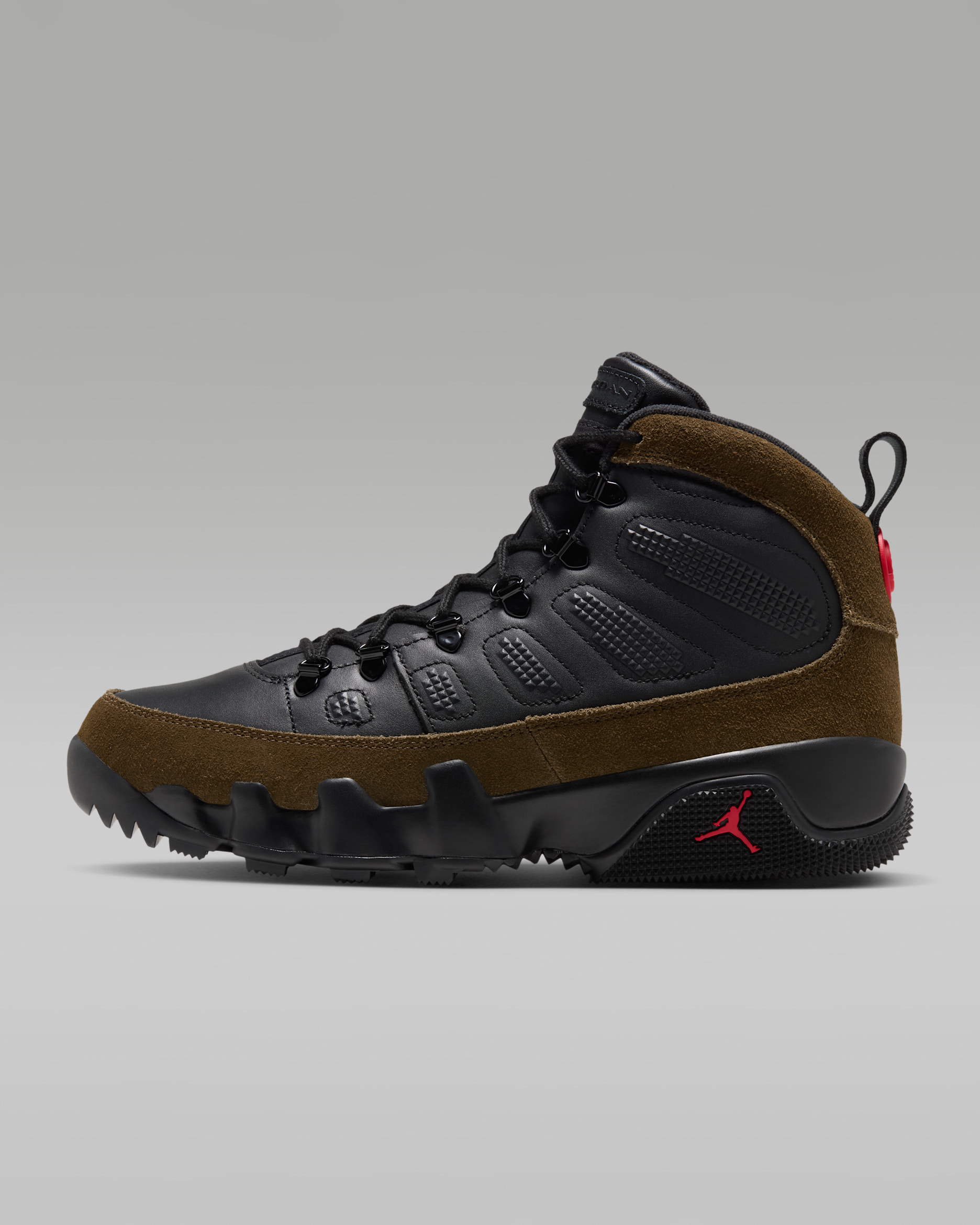 Air Jordan 9 Retro Boots - Black/True Red/Light Olive
