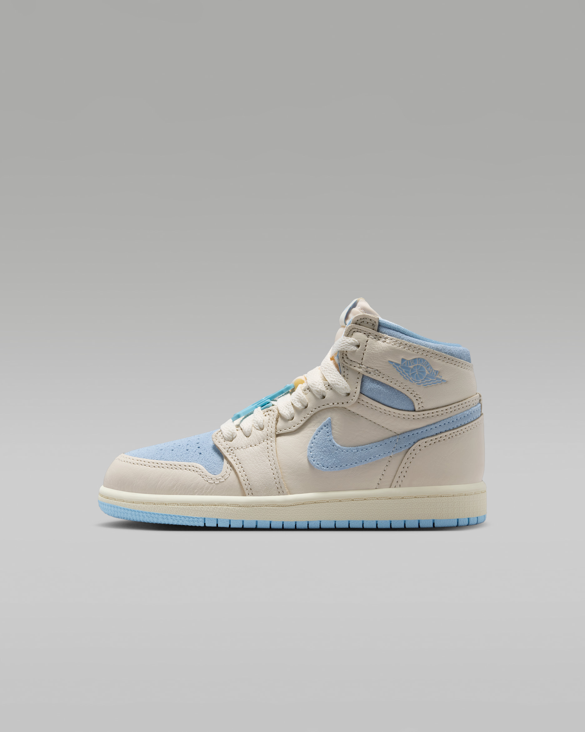 Jordan 1 Retro High OG Little Kids' Shoes - Pale Ivory/Coconut Milk/Psychic Blue