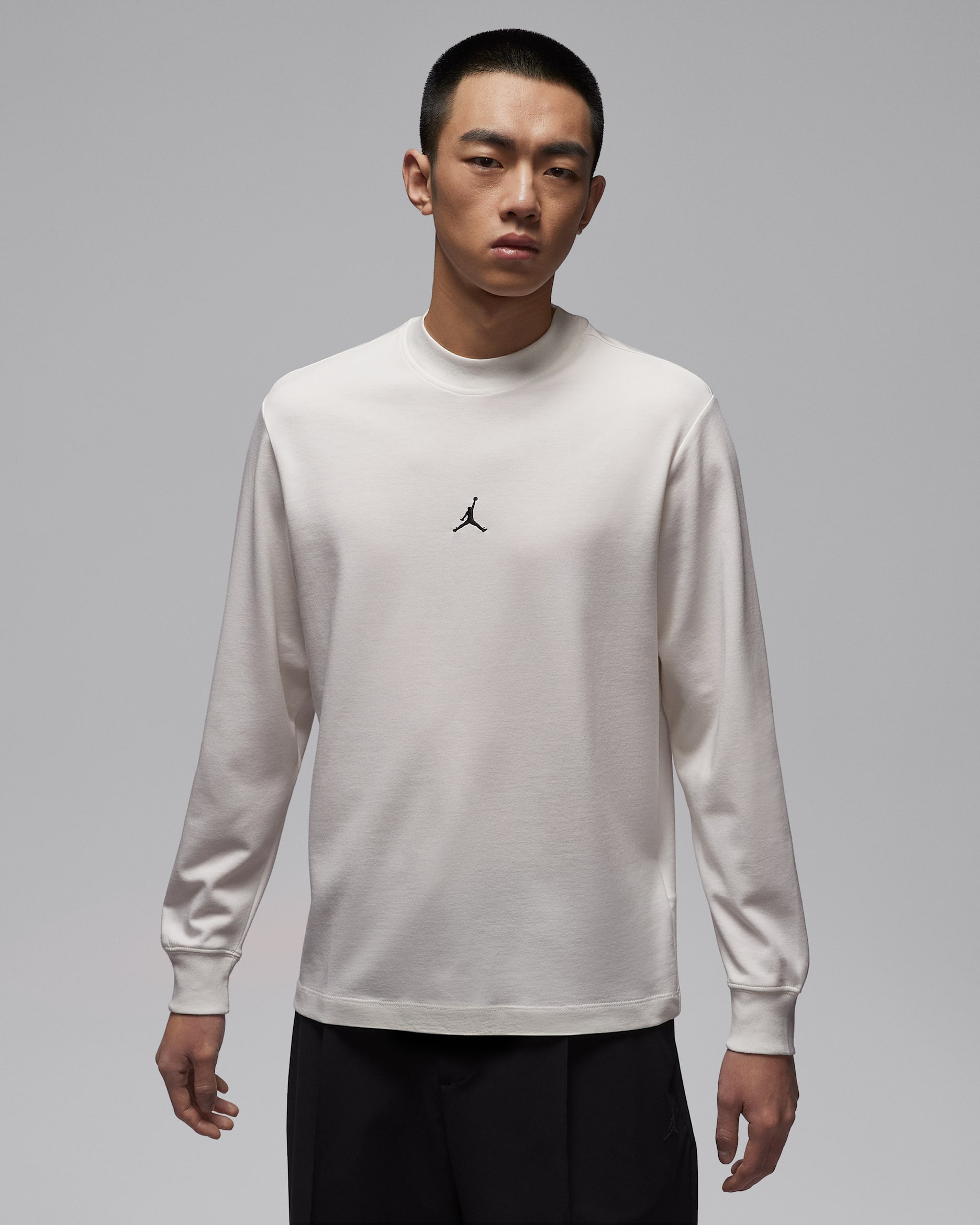 เสื้อสเวตเตอร์กอล์ฟคอปีนแขนยาวผู้ชาย Dri-FIT Jordan Sport - Sail/ดำ