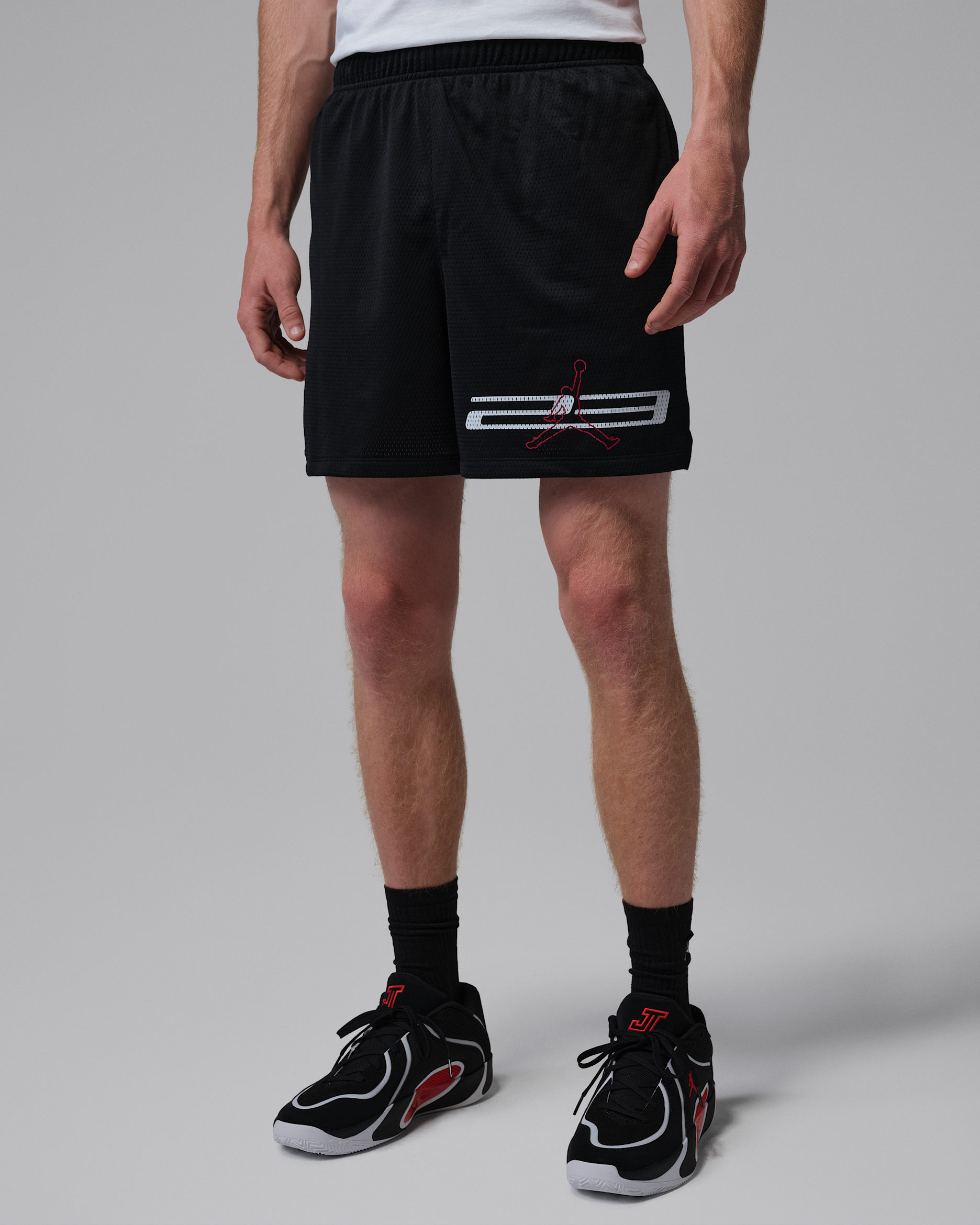 Jordan Men's Dri-FIT Mesh Graphic Shorts - Black