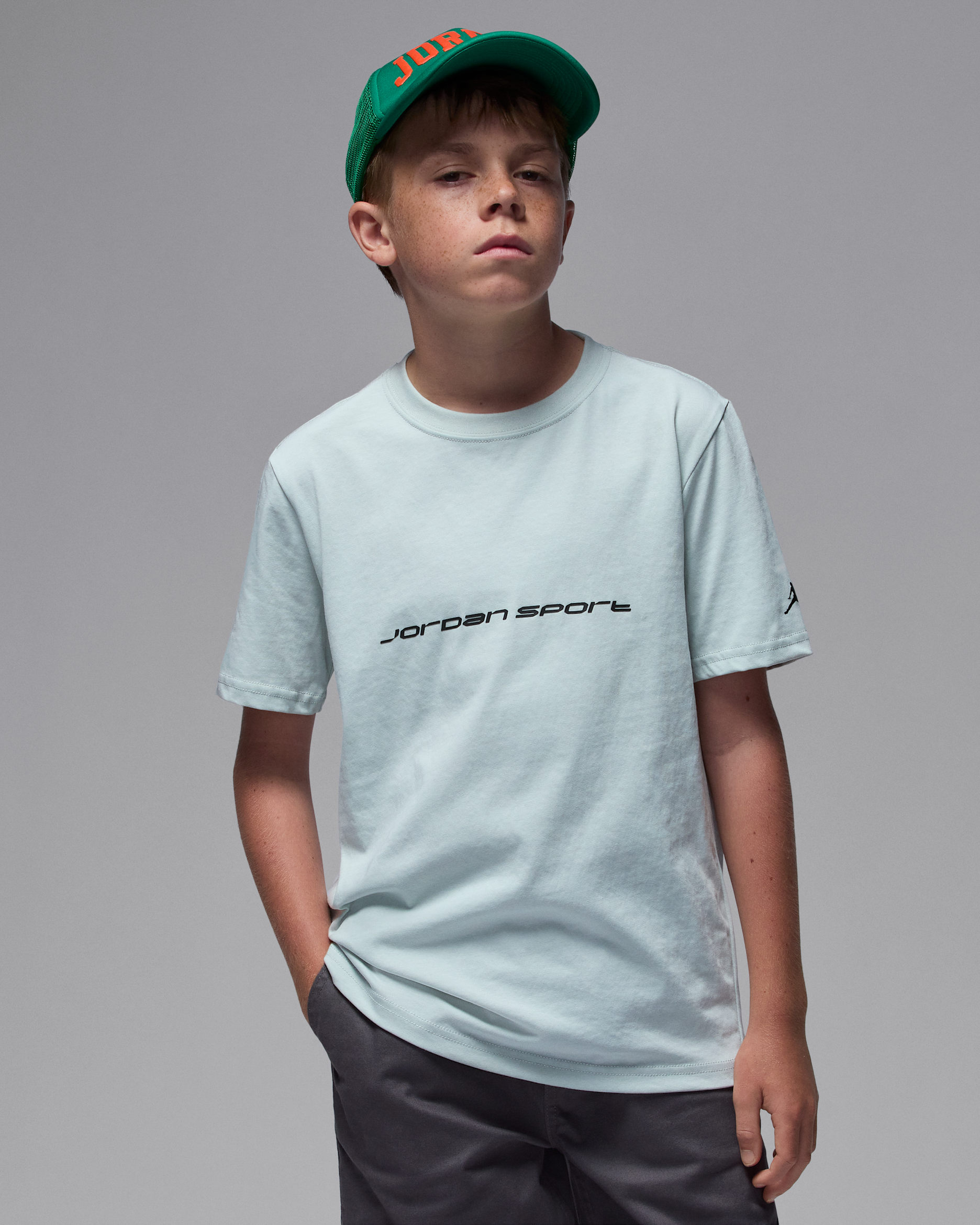 Playera para niños talla grande Jordan Dri-FIT Sport - Plata claro