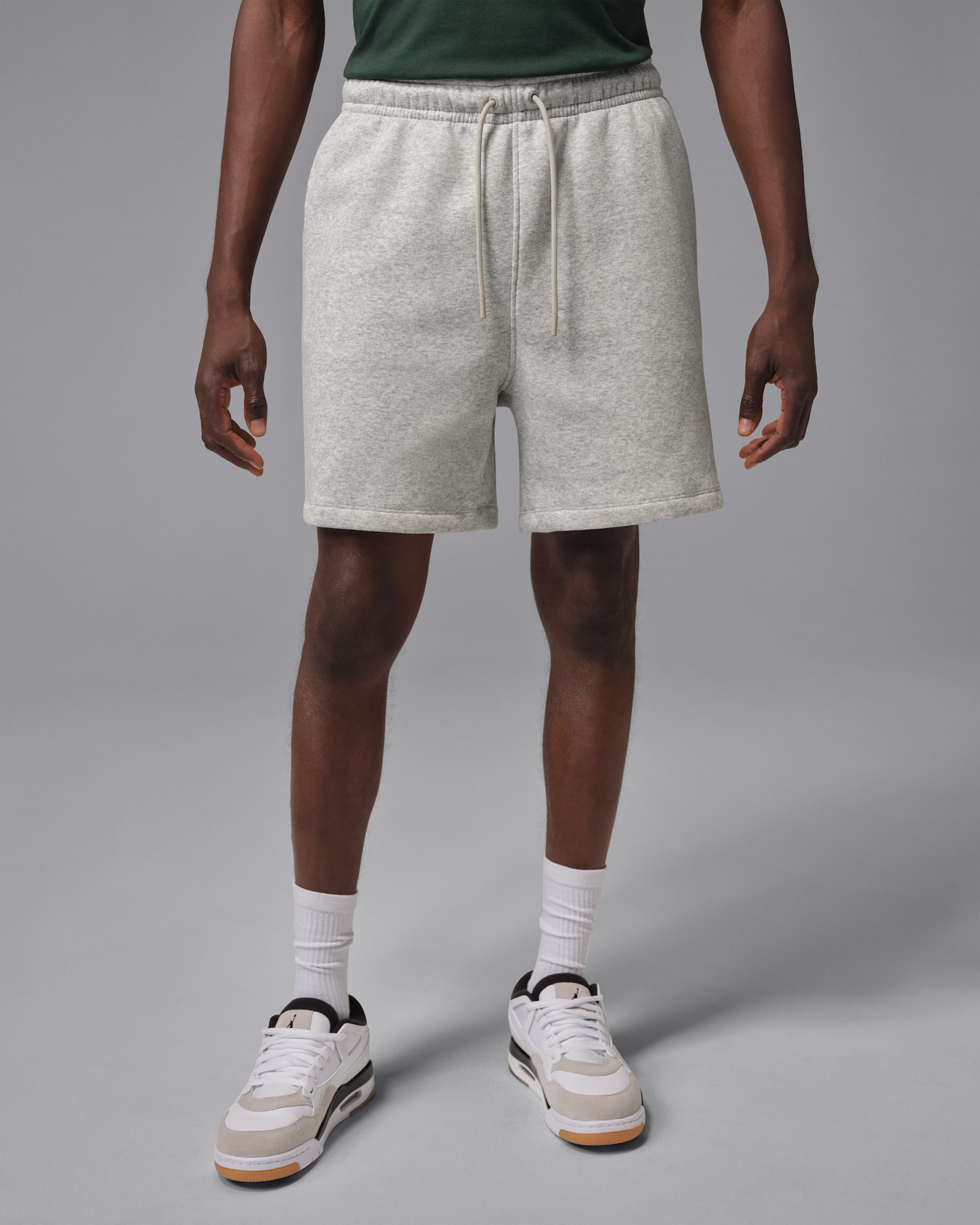 Shorts para hombre Jordan Brooklyn Fleece - Gris jaspeado/Blanco