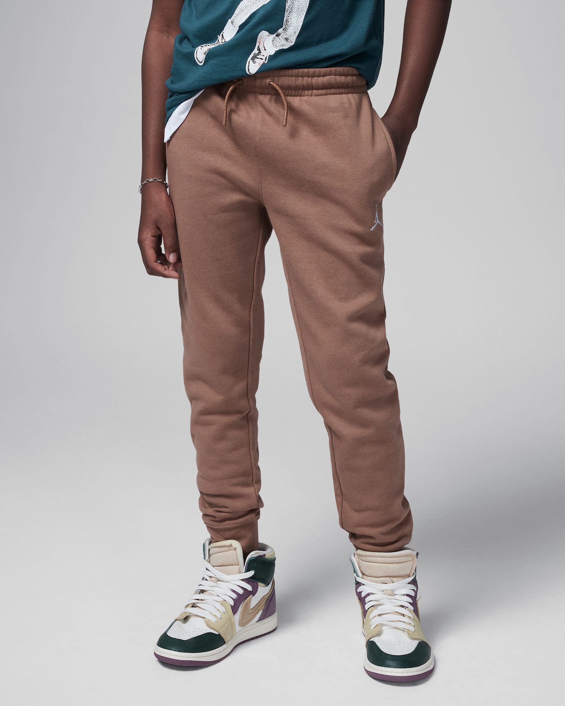 ジョーダン MJ ブルックリン フリース エッセンシャル ジュニアパンツ - アーキオブラウン