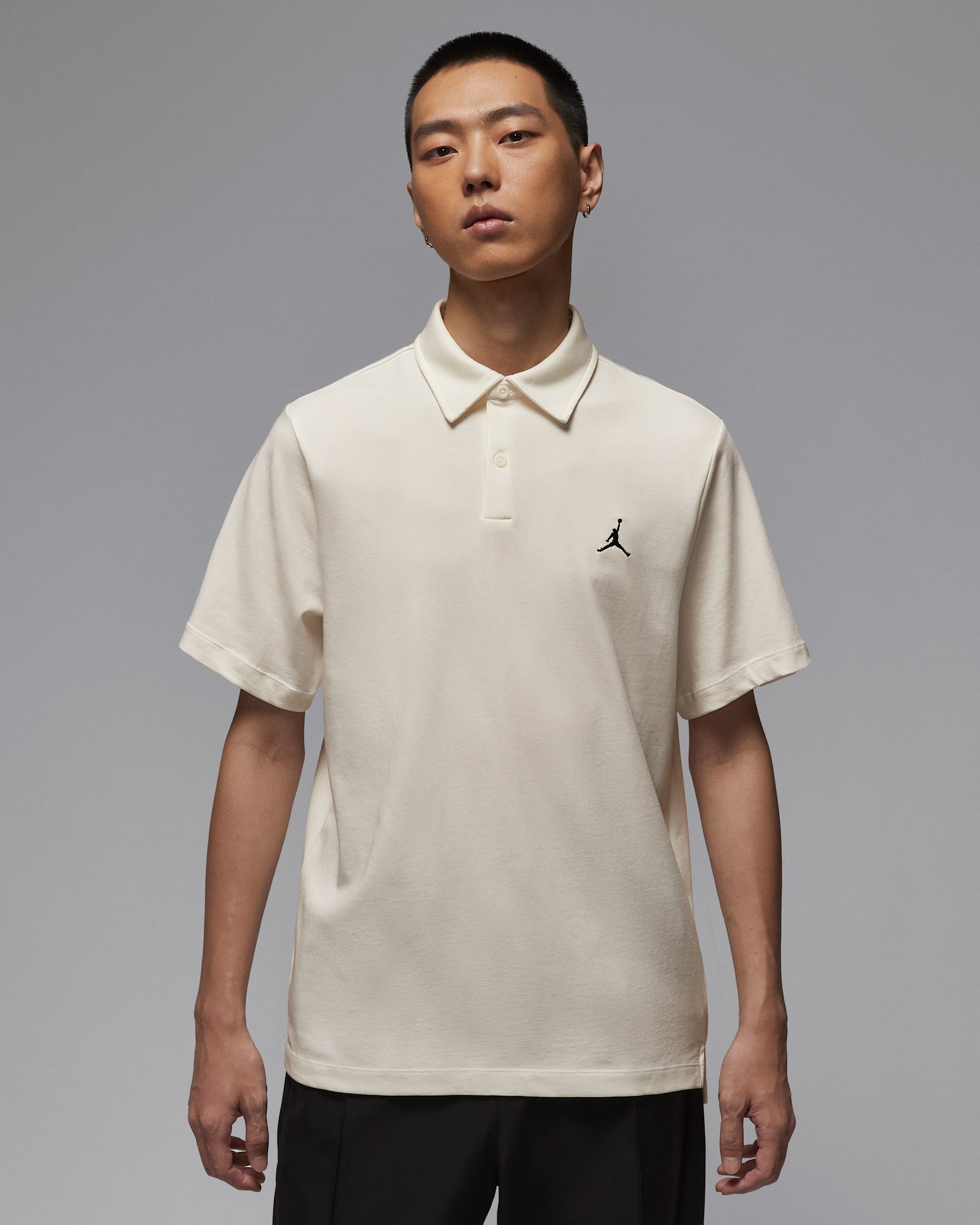 Jordan Sport Men's Dri-FIT Golf Polo - Sail/Black