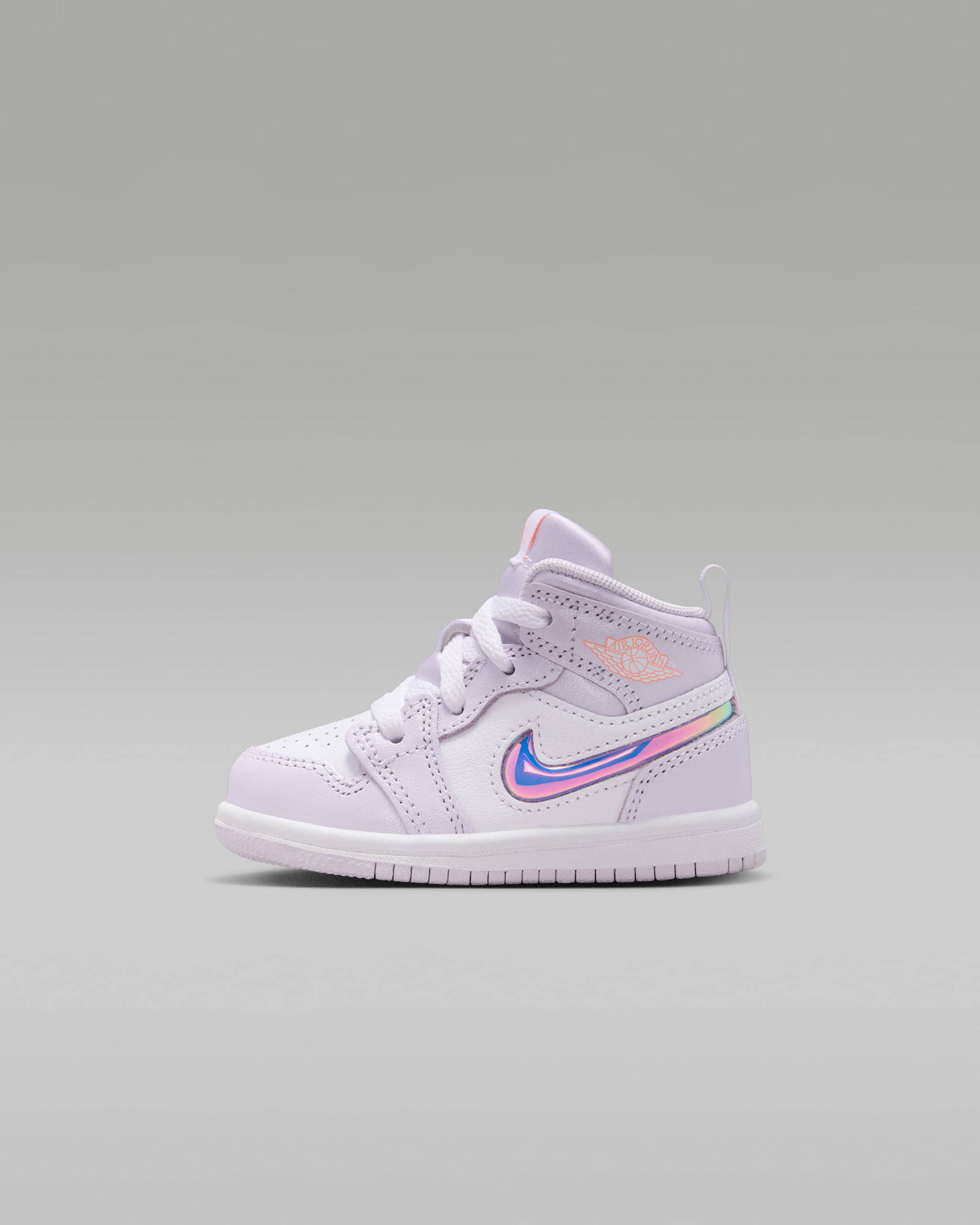 Jordan 1 Mid SE Younger Kids' Shoes - Barely Grape/White/Atomic Pink