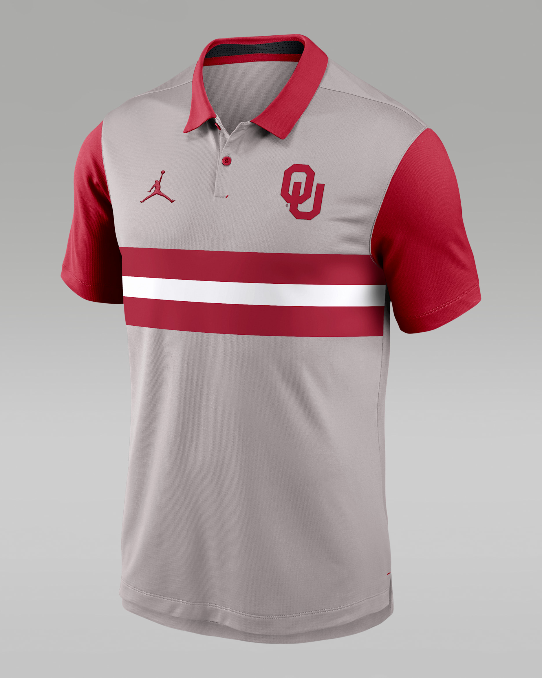 Polo universitario marca Jordan Dri-FIT para hombre Oklahoma Vapor - Gris