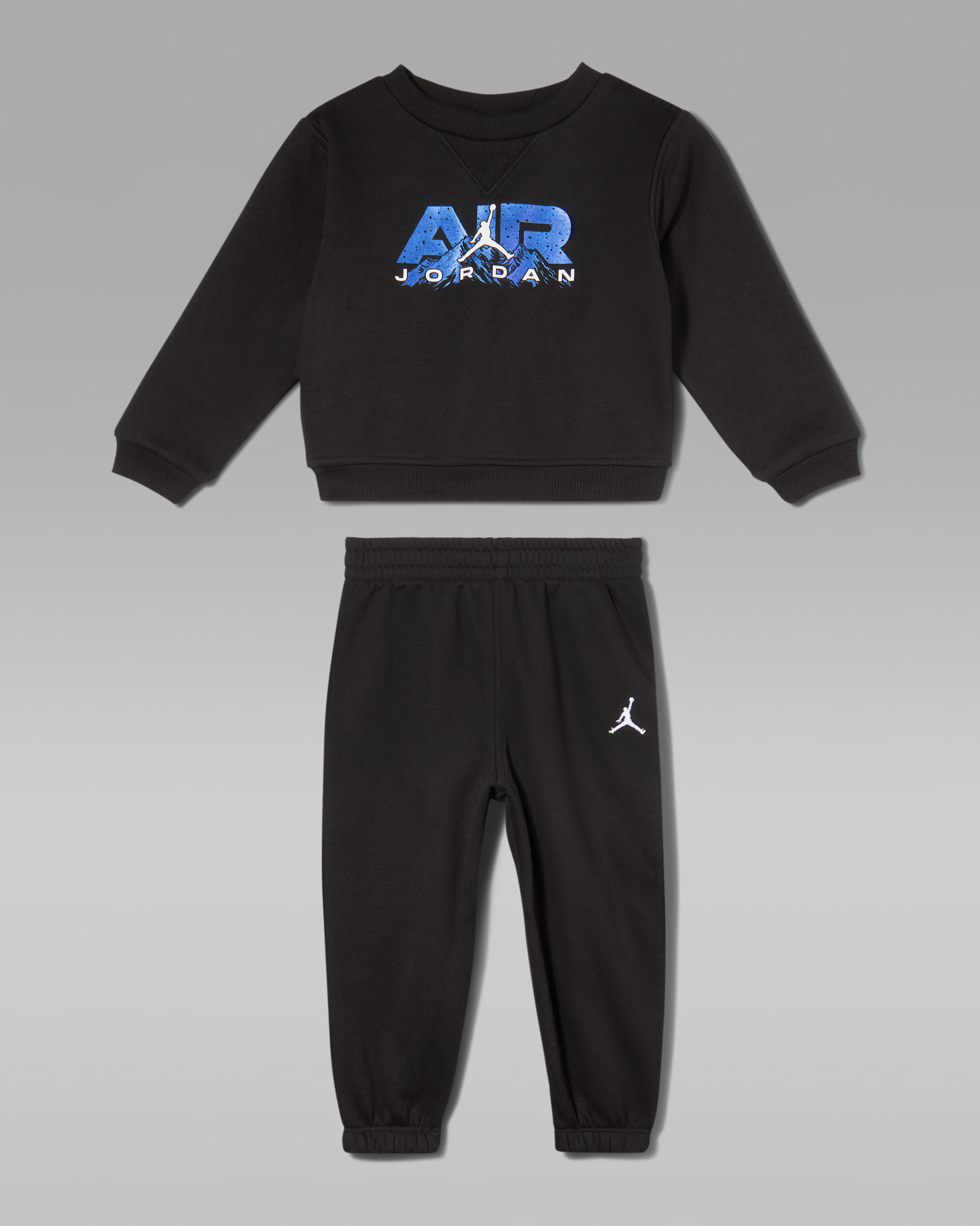Jordan Baby (12-24M) Mountainside 2-Piece Fleece Pullover Fleece Set - Black