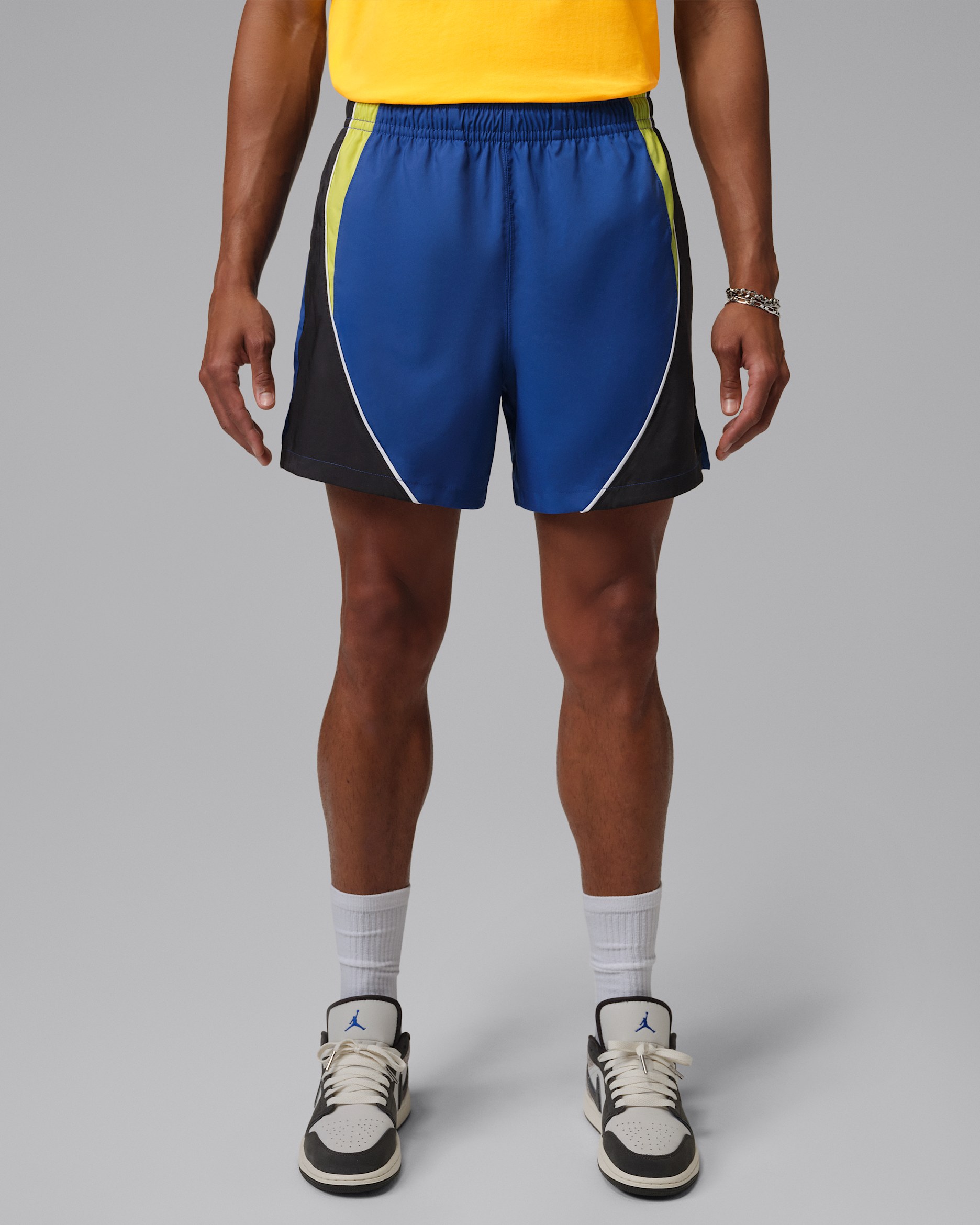 Jordan Brooklyn vævede shorts (13 cm) til mænd - Old Royal/sort/Yellow Pulse/Yellow Pulse
