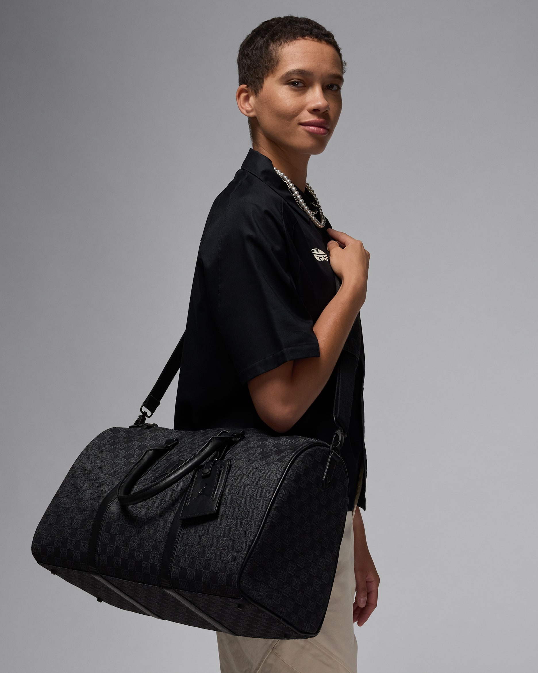 Maleta duffel Jordan Monogram (25L) - Negro/Negro