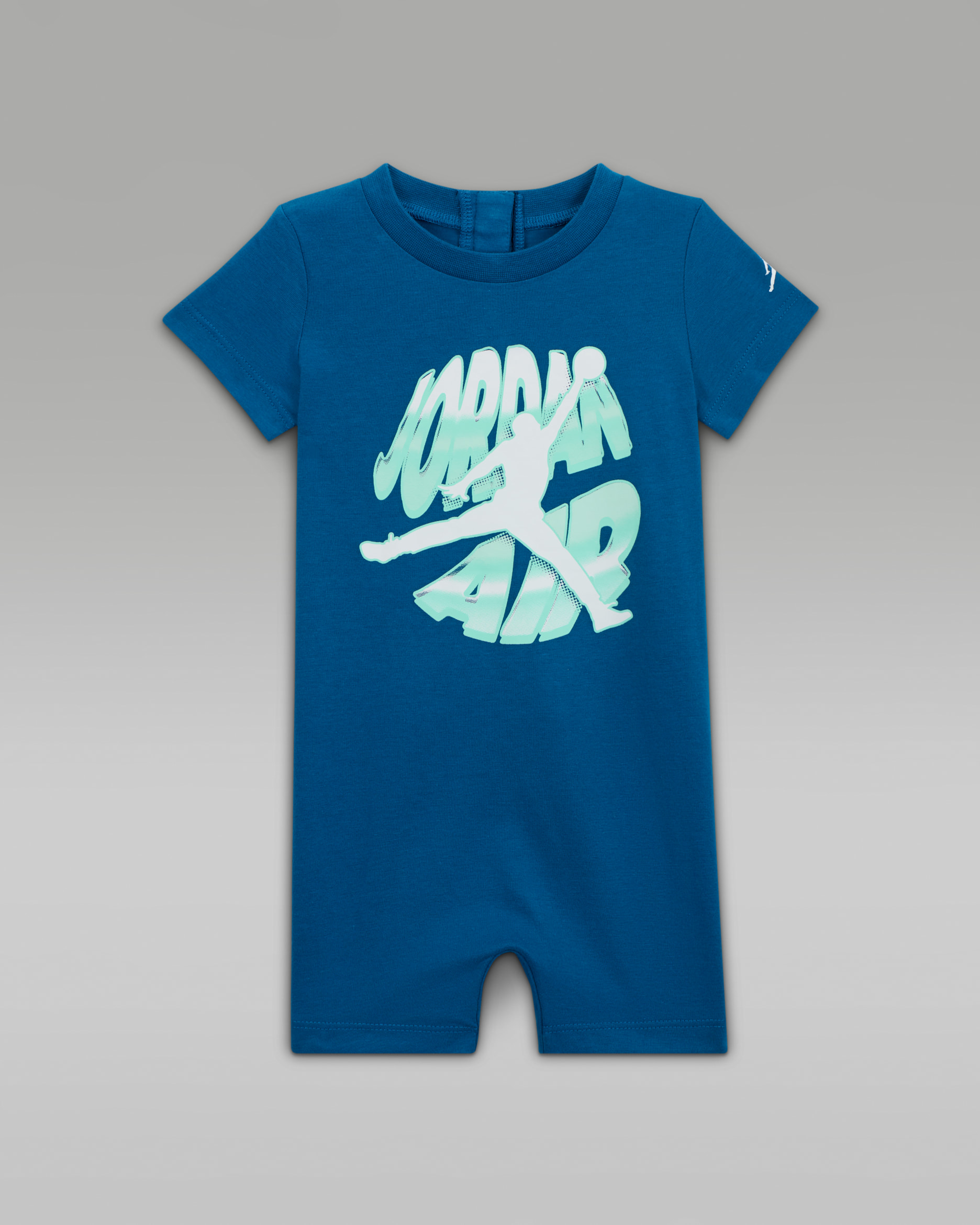Jordan Air Stacked Baby (0-9M) Romper - Industrial Blue