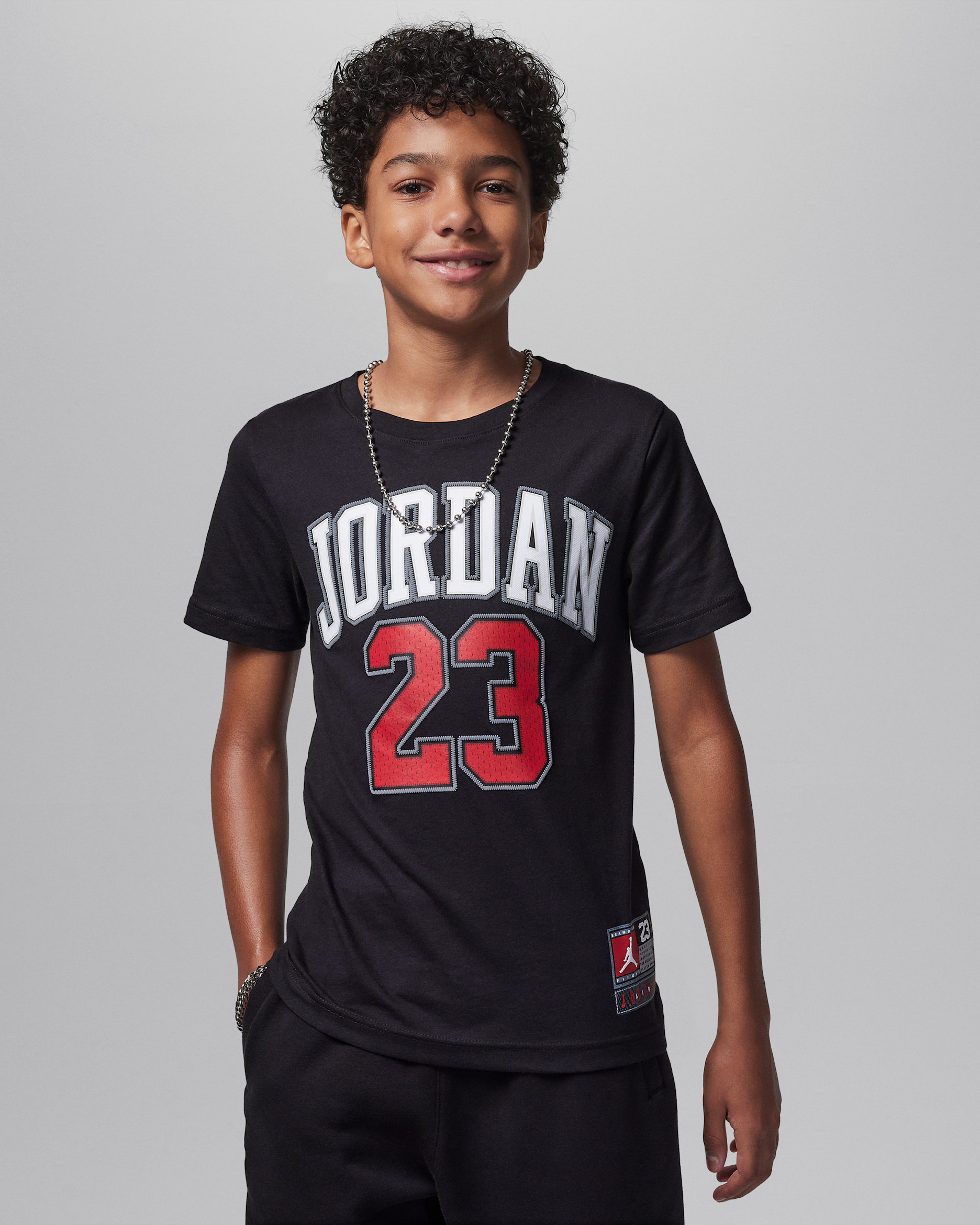 Jordan Big Kids' (Boys') T-Shirt - Black/Gym Red