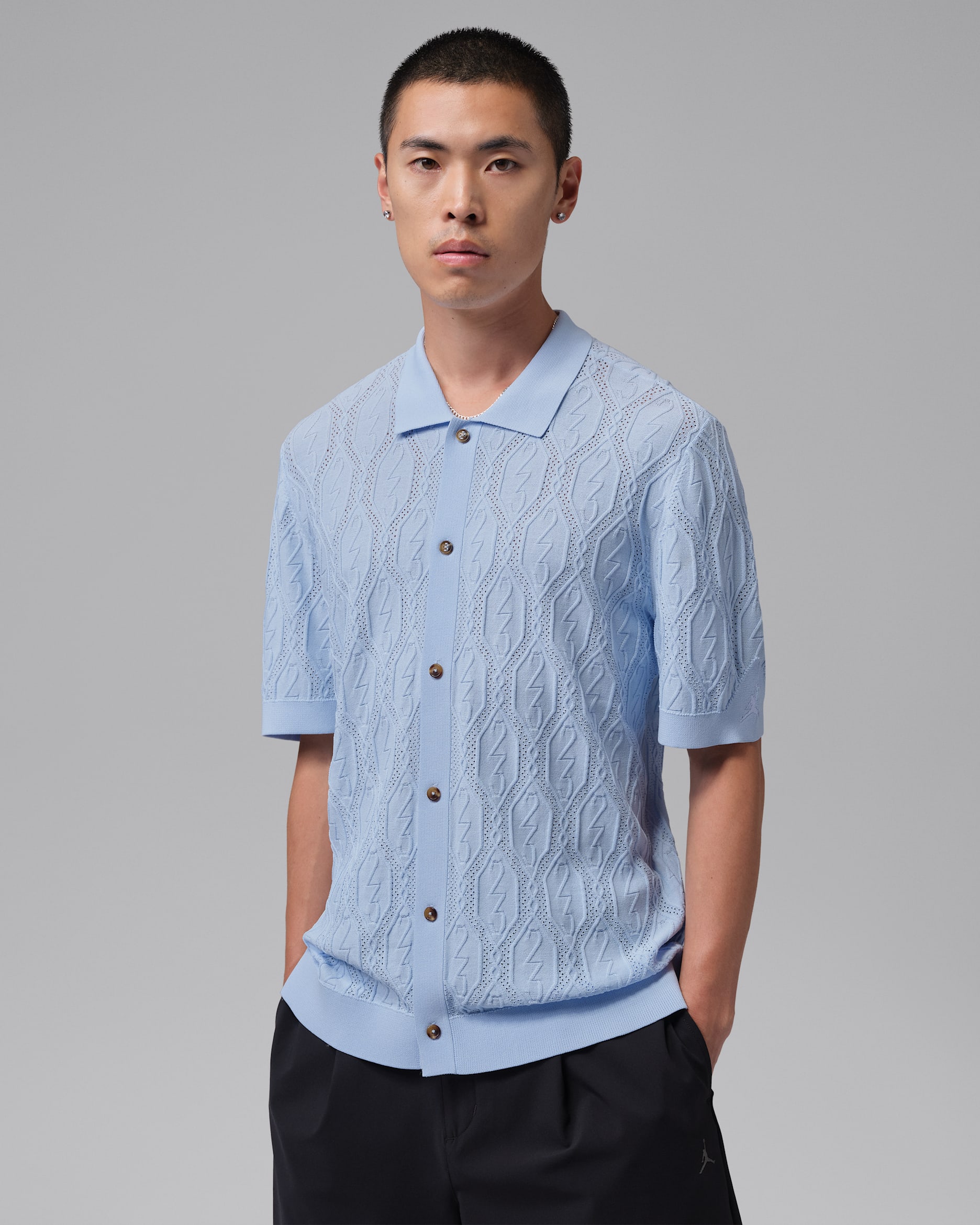 Jordan Sport 男款高爾夫鈕扣衫 - Hydrogen Blue