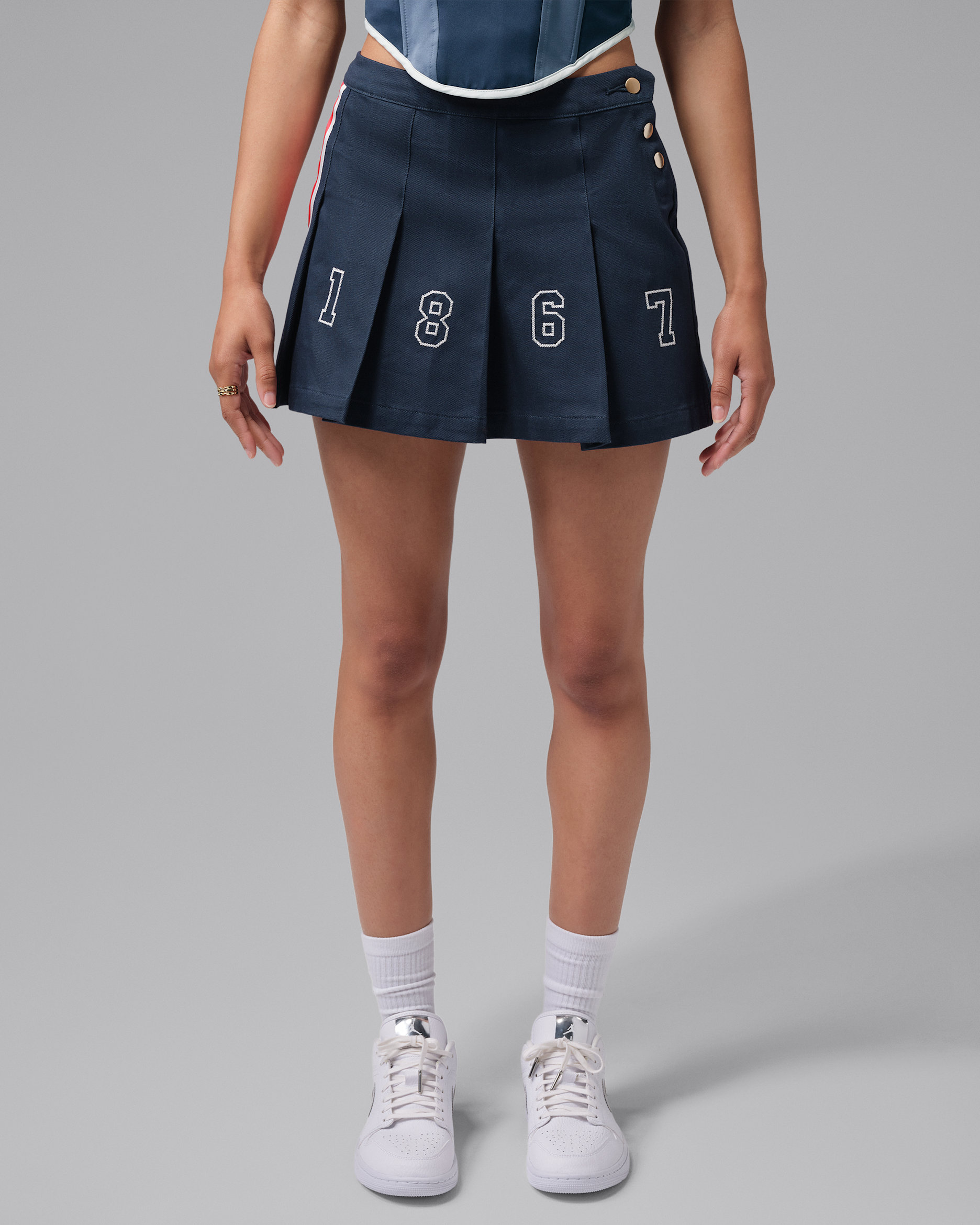 Jordan Brooklyn x Howard University Women's Pleated Skirt - College Navy/Sail