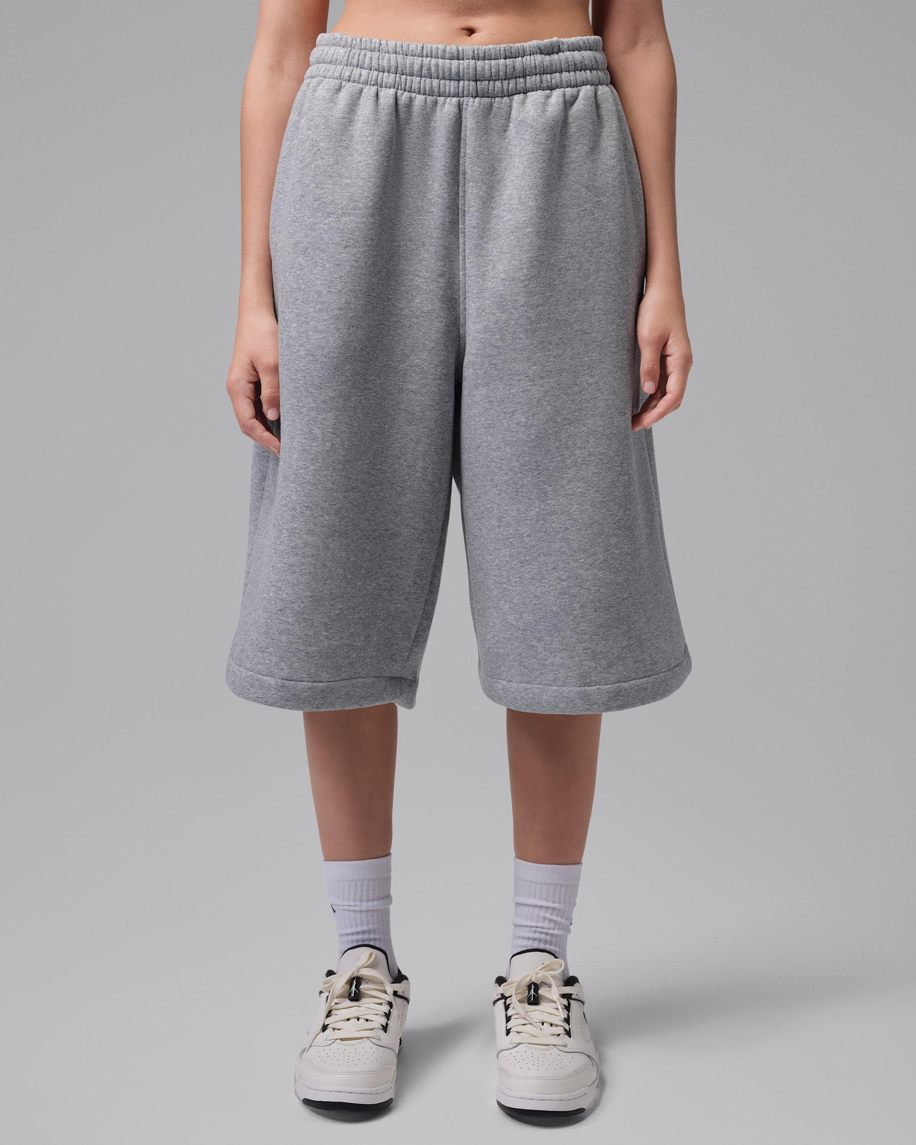 Jordan Brooklyn Fleece Pantalón corto grande - Mujer - Gris oscuro jaspeado