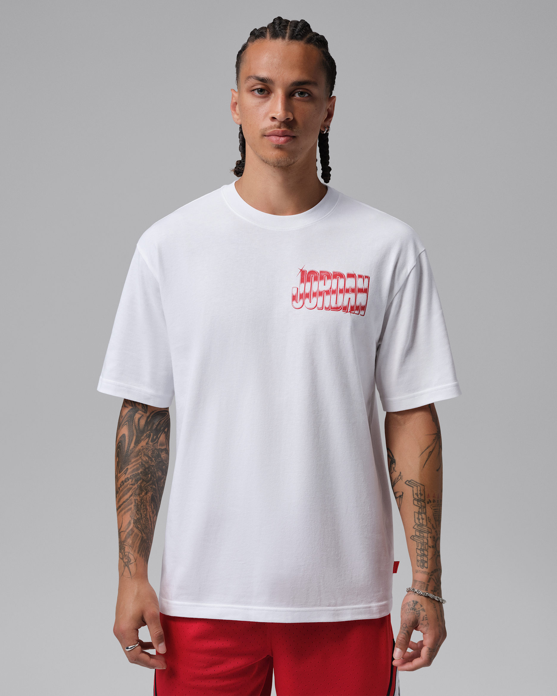 ジョーダン ブルックリン メンズ Tシャツ - ホワイト
