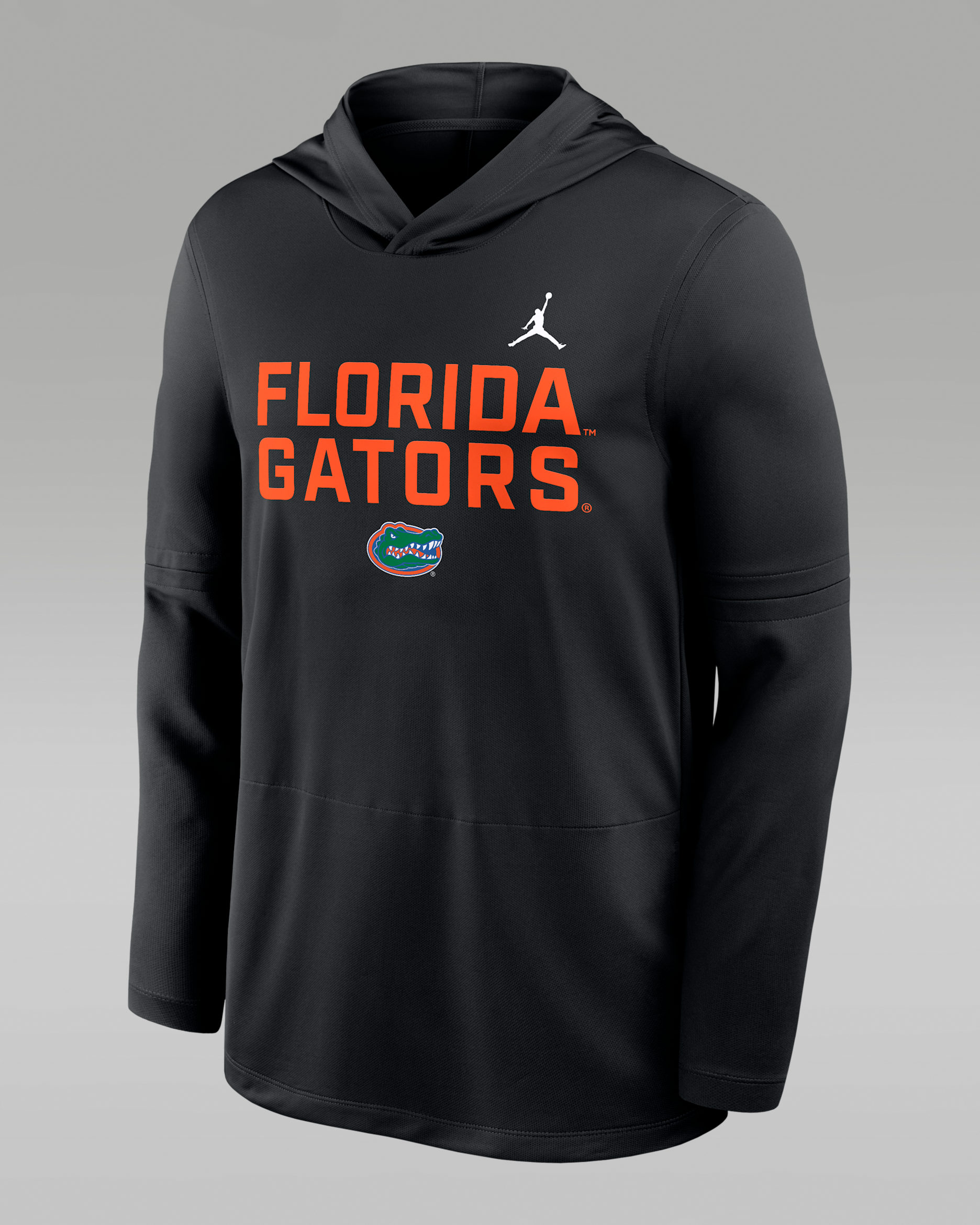 Playera de manga larga universitaria marca Jordan Dri-FIT con gorro para hombre Florida Sideline - Negro