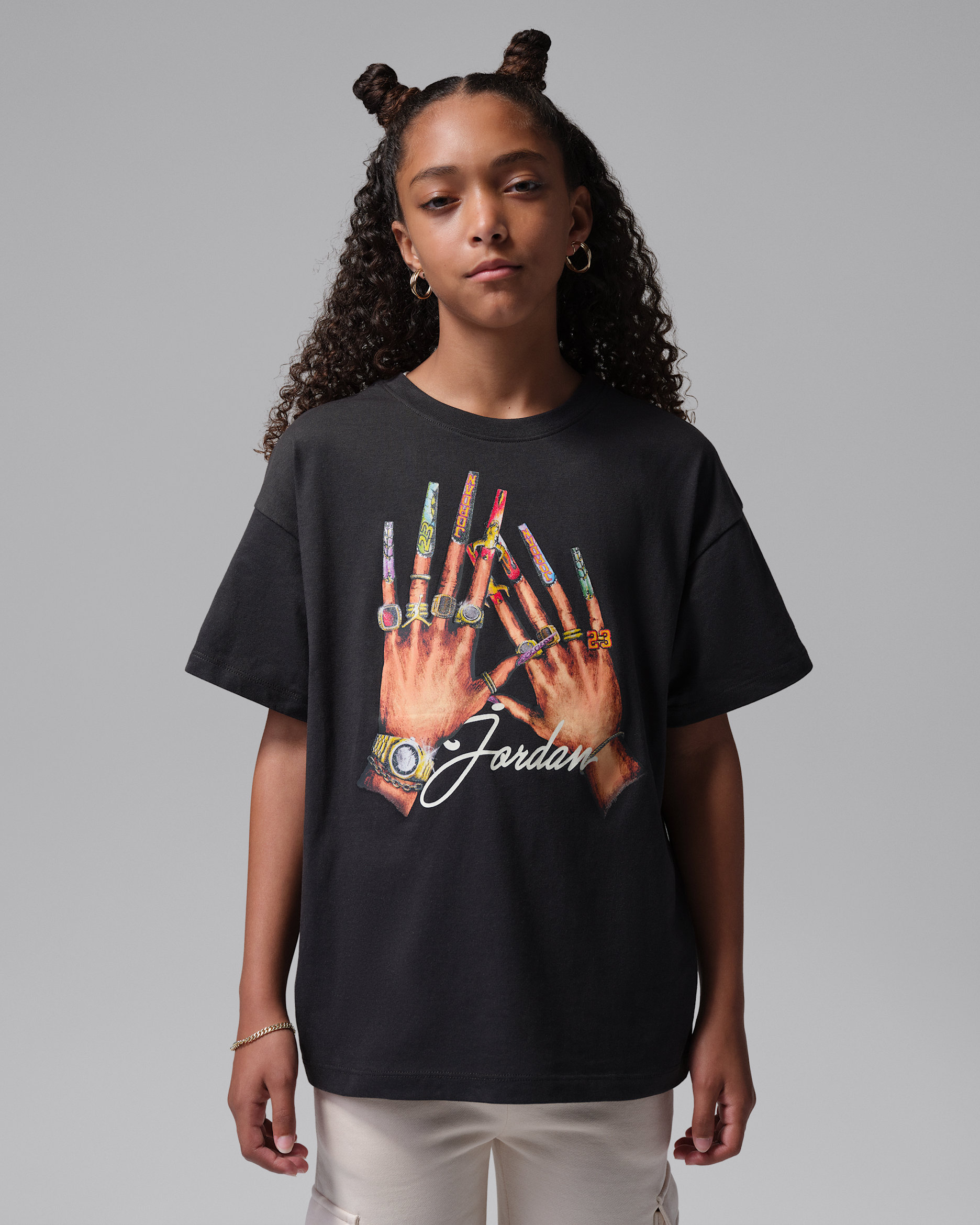 Jordan Big Kids' Nails T-Shirt - Off Noir