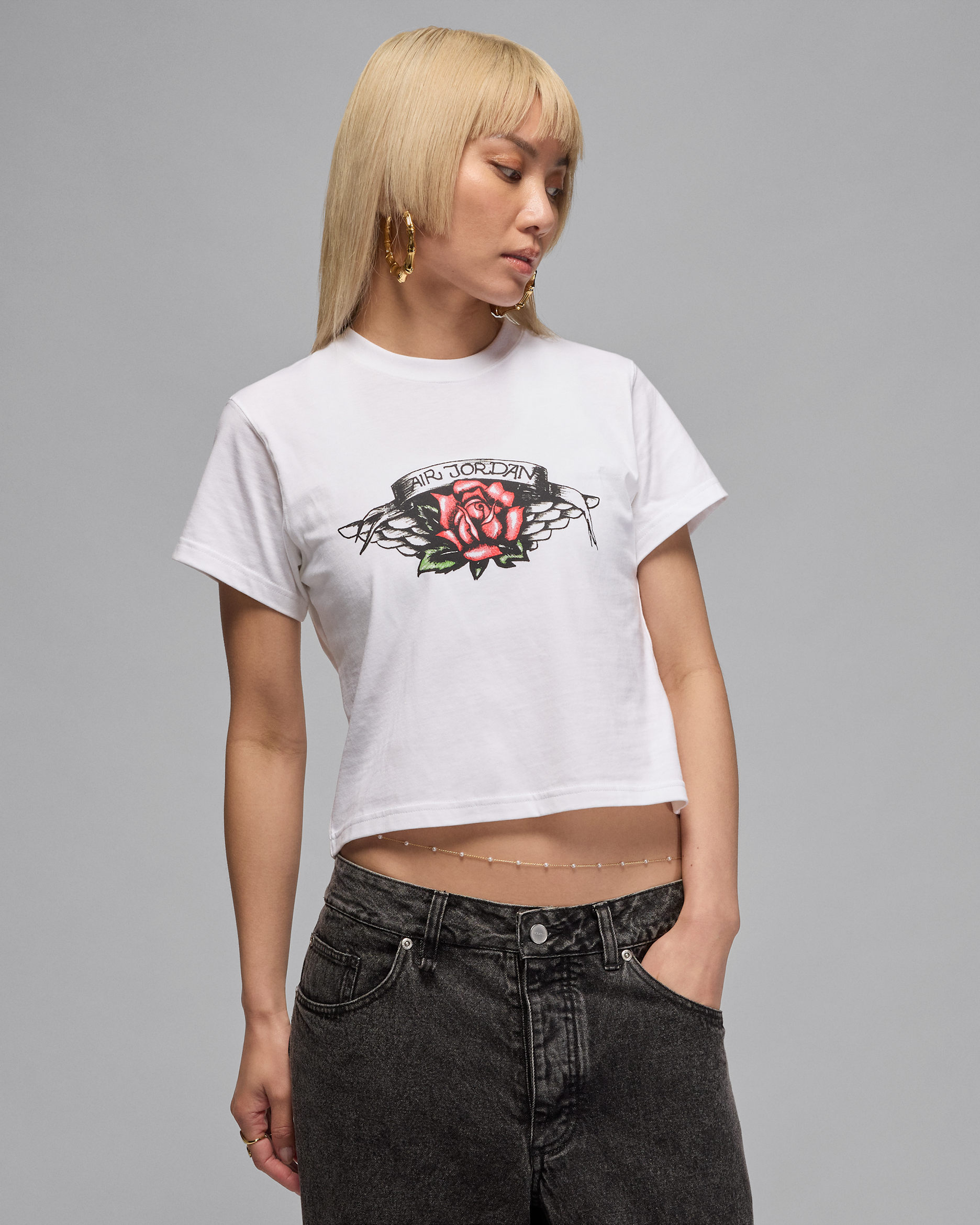 Jordan Flight Women's Slim-Fit Graphic T-Shirt - White/Black