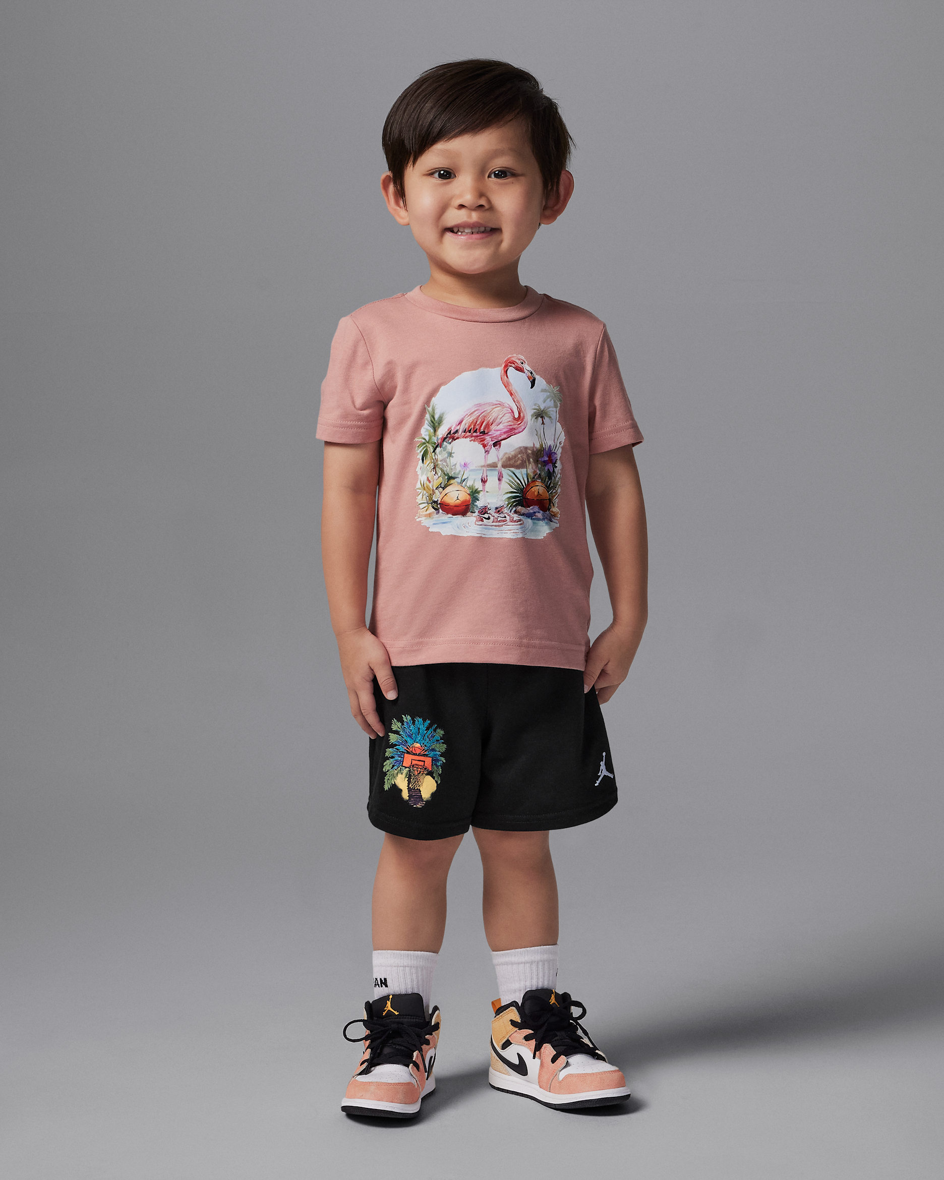 Conjunto de 2 piezas con shorts Summer Pack infantil Jordan Flight Essentials - Negro