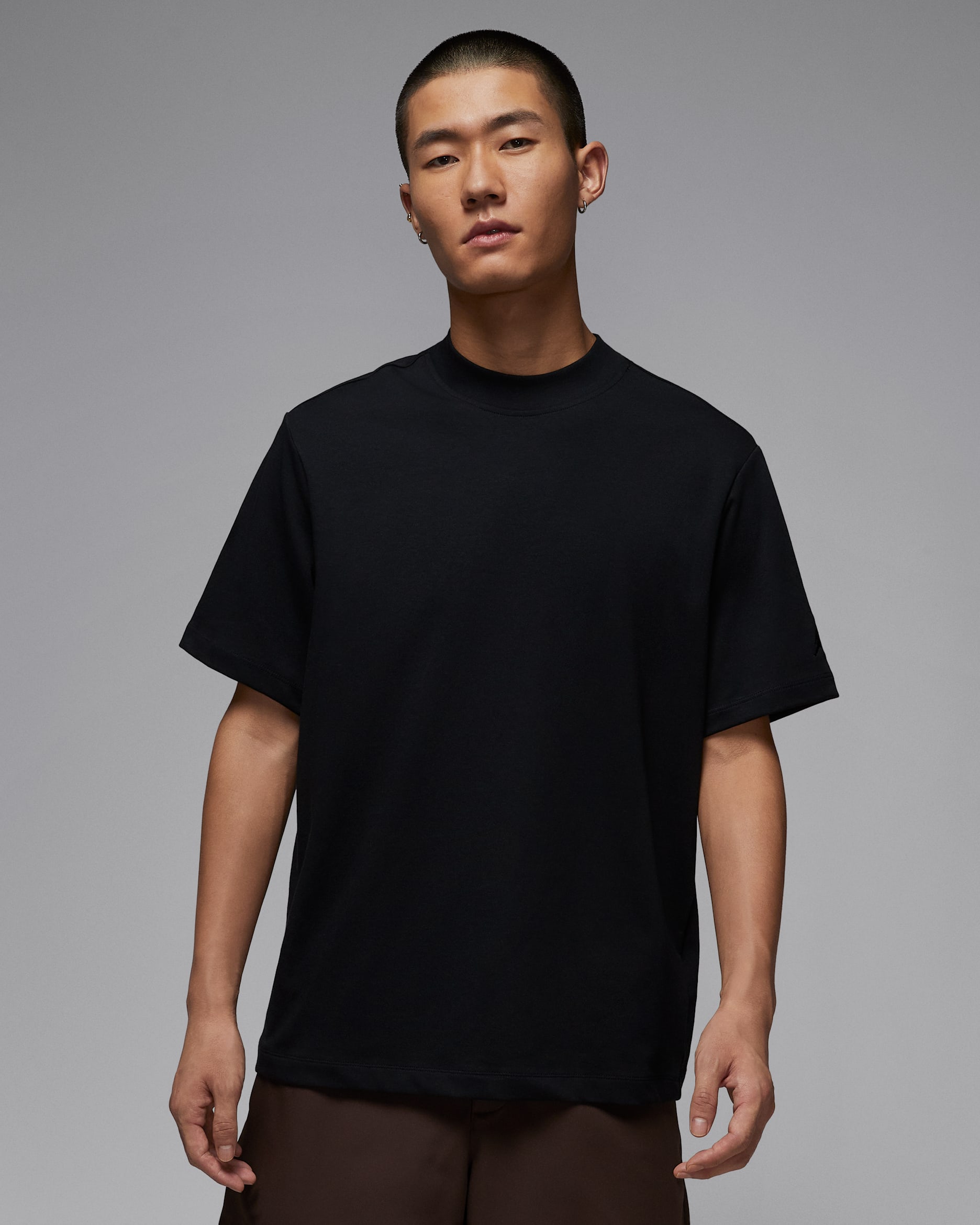 Jordan Sport Men's Dri-FIT Mock-Neck Golf Top - Black/Black