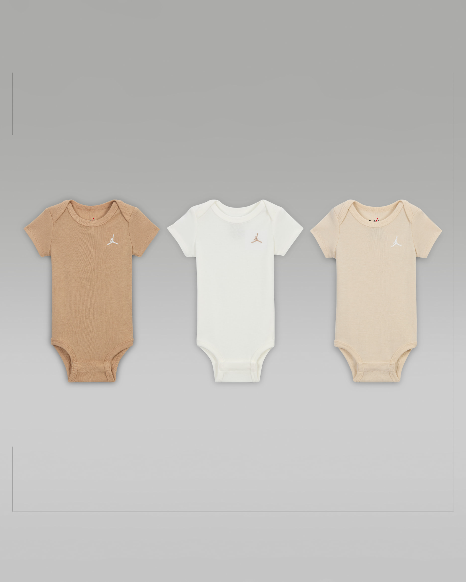 Jordan Everyday Essentials Baby Bodysuits (3-Pack) - Hemp