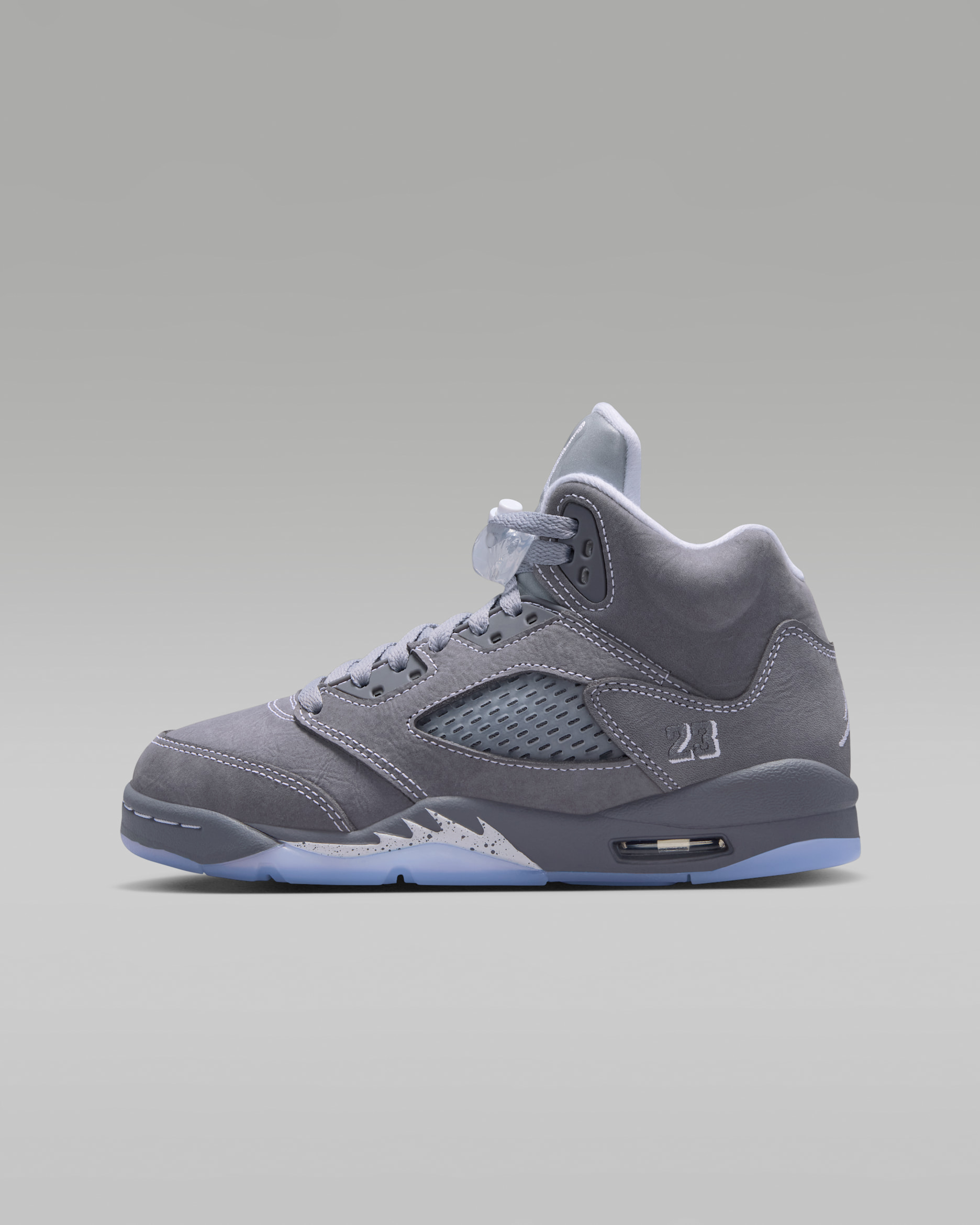 Tenis para niño talla grande Air Jordan 5 Retro - Grafito claro/Gris lobo/Blanco