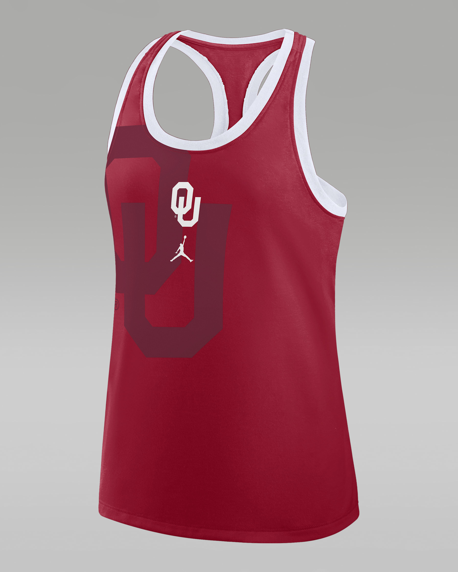 Oklahoma Primetime Shadow Women's Jordan Brand College Racerback Tank Top - Crimson