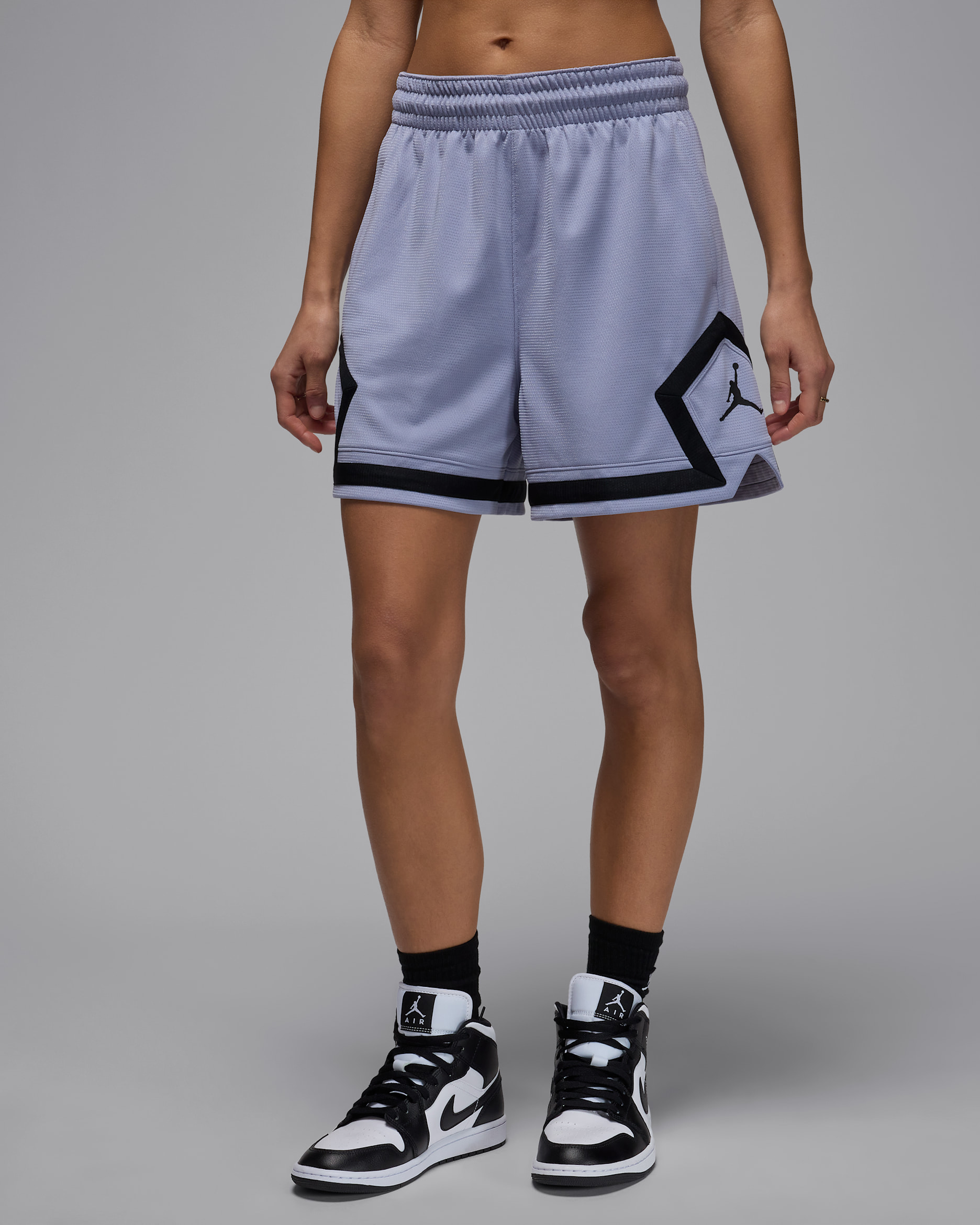 Jordan Sport Women's 4" Diamond Shorts - Indigo Haze/Indigo Haze/Black/Black