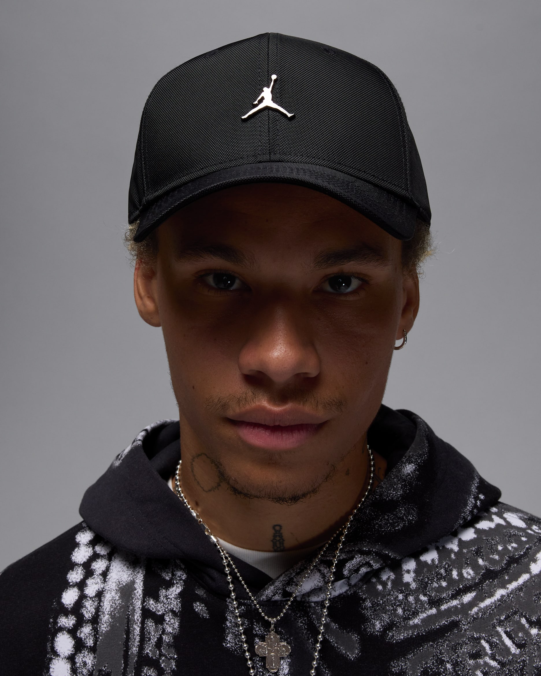 Gorra con estructura con Jumpman metálico Jordan Rise - Negro/Gris plomo