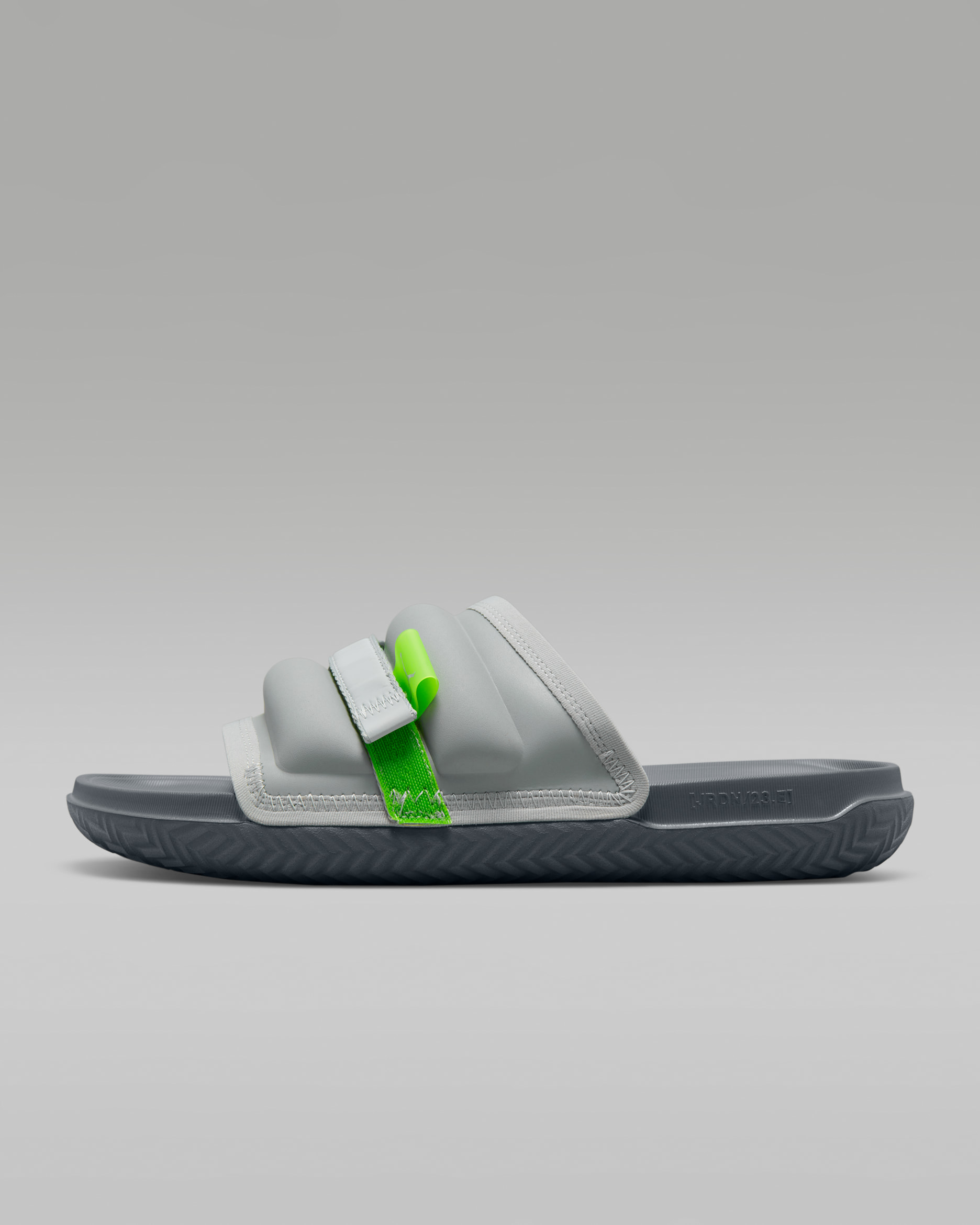 Jordan Super Play Men's Slides - Silver/Flint Grey/Green Bean