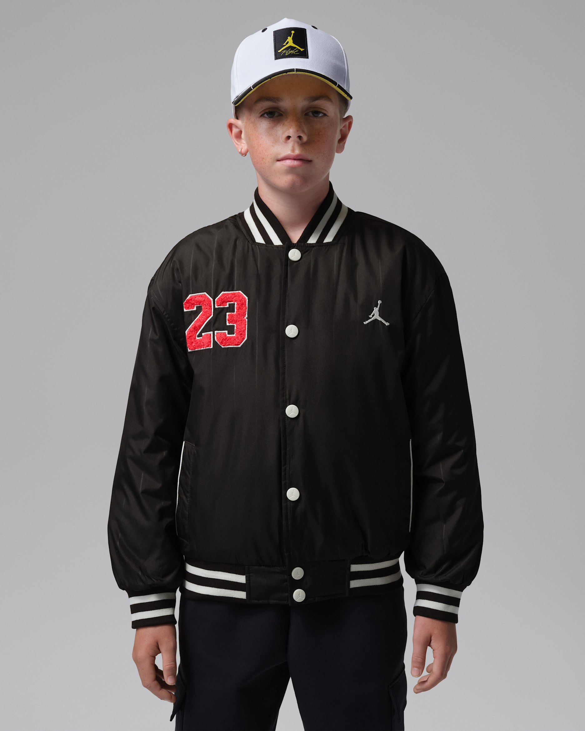 Jordan Big Kids' Baseball Bomber Jacket - Black