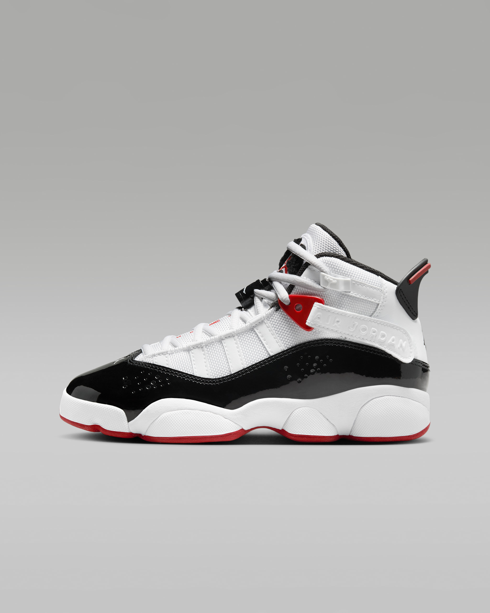 Jordan 6 Rings Big Kids' Shoes - White/Varsity Red/Black