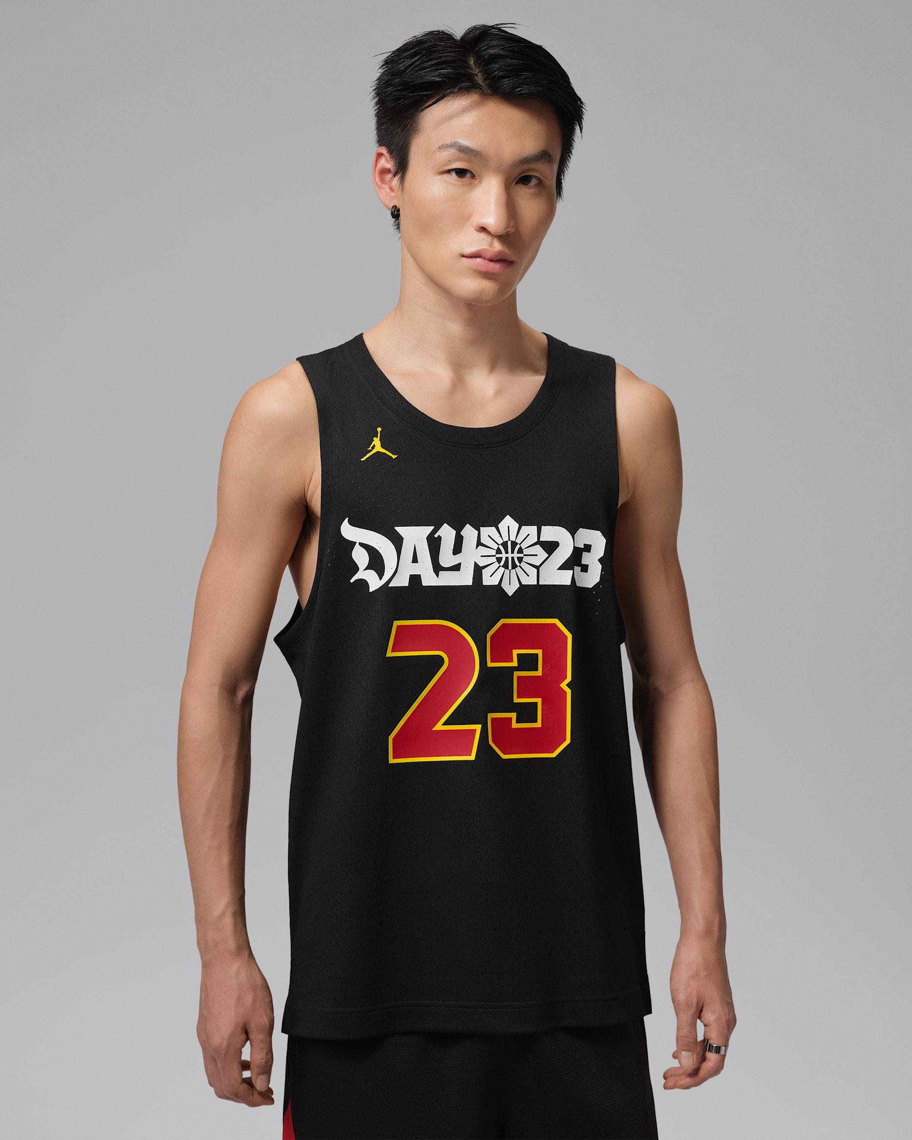 เสื้อแข่งบาสเก็ตบอลผ้าตาข่ายผู้ชาย Dri-FIT Jordan Sport - ดำ/University Gold