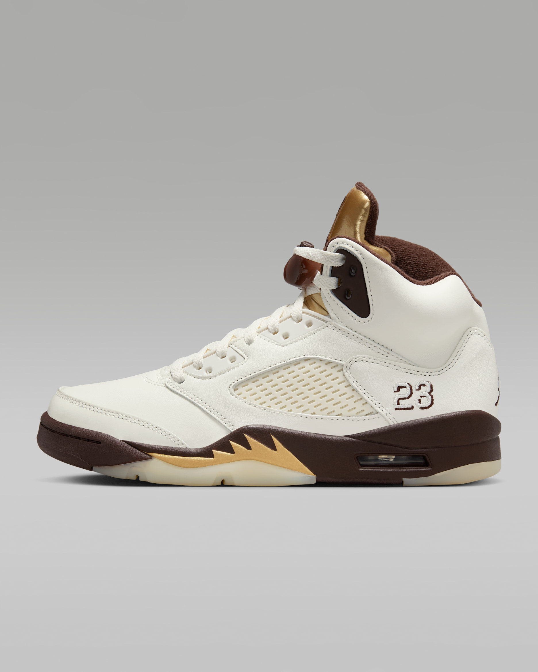 Tenis para mujer Air Jordan 5 Retro "Golden Ticket" - Tierra/Vela/Muselina/Oro metalizado