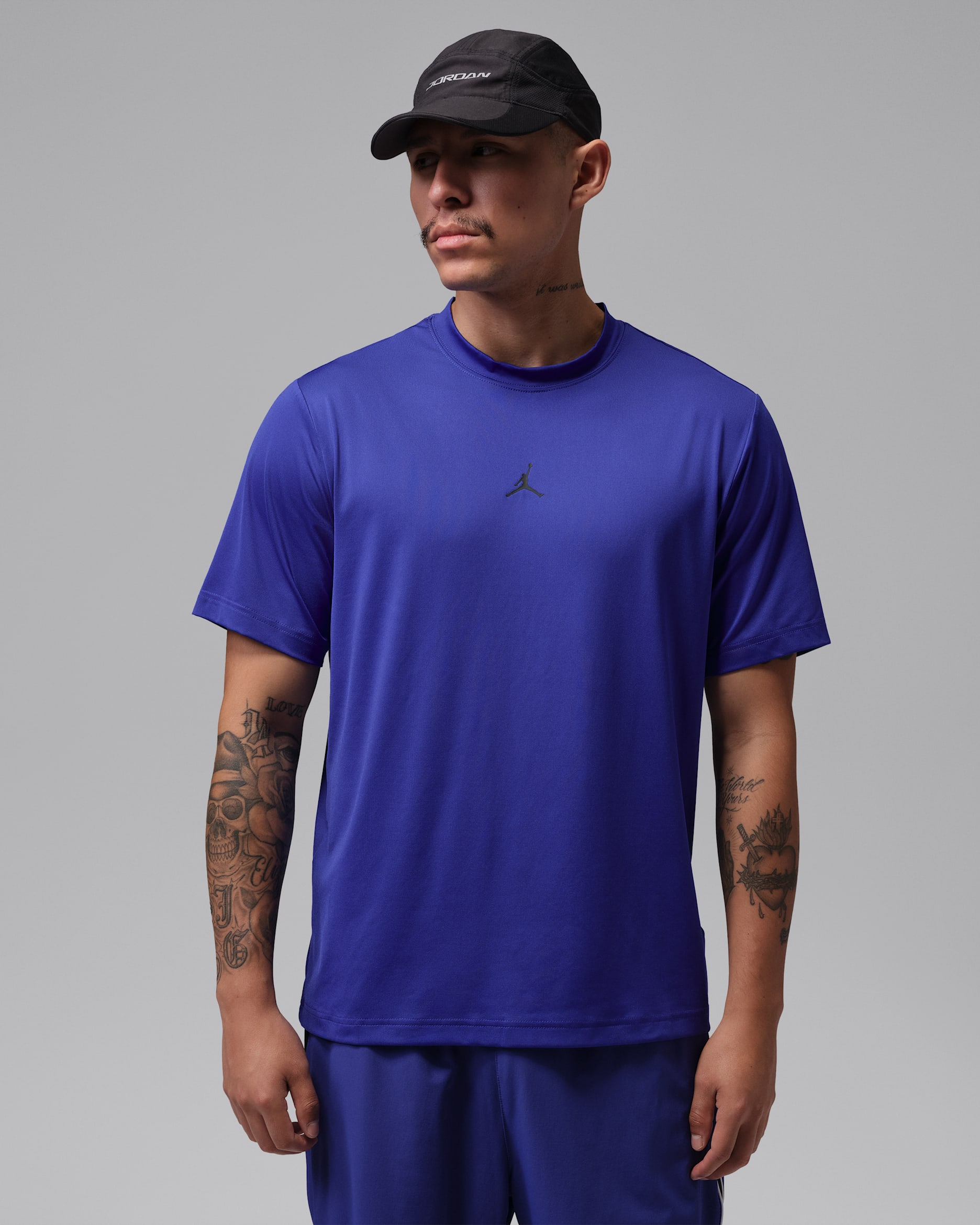 Kortærmet Jordan Sport Essentials Dri-FIT-trøje til mænd - Light Concord